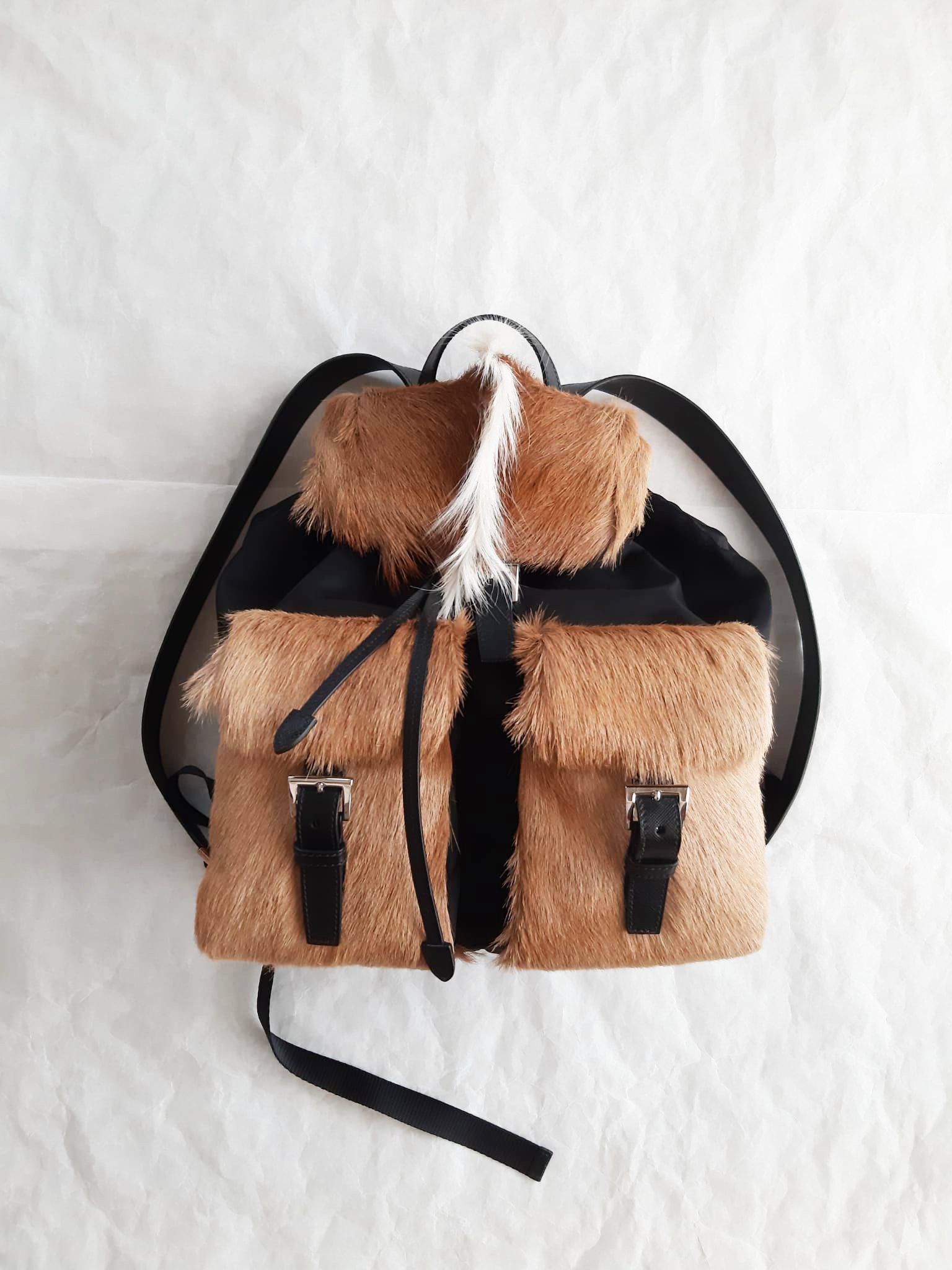 Prada Prada Gazelle Fur Mohawk Backpack Size ONE SIZE - 4 Thumbnail