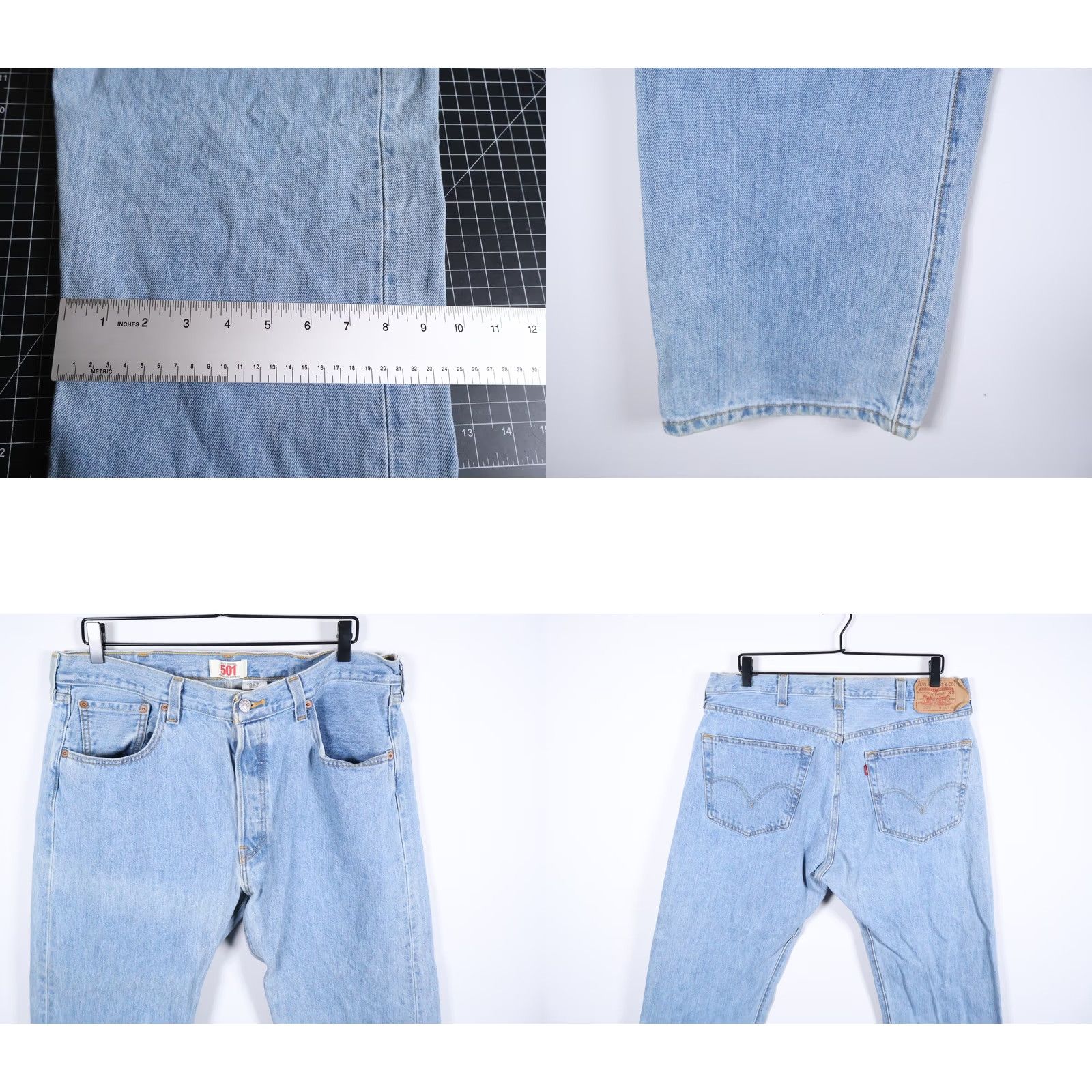 Levi's Y2K Levi's 501 XX Jeans Men 36 x 32 Blue Denim Button Fly Vintage No 9 Size US 36 / EU 52 - 9 Thumbnail