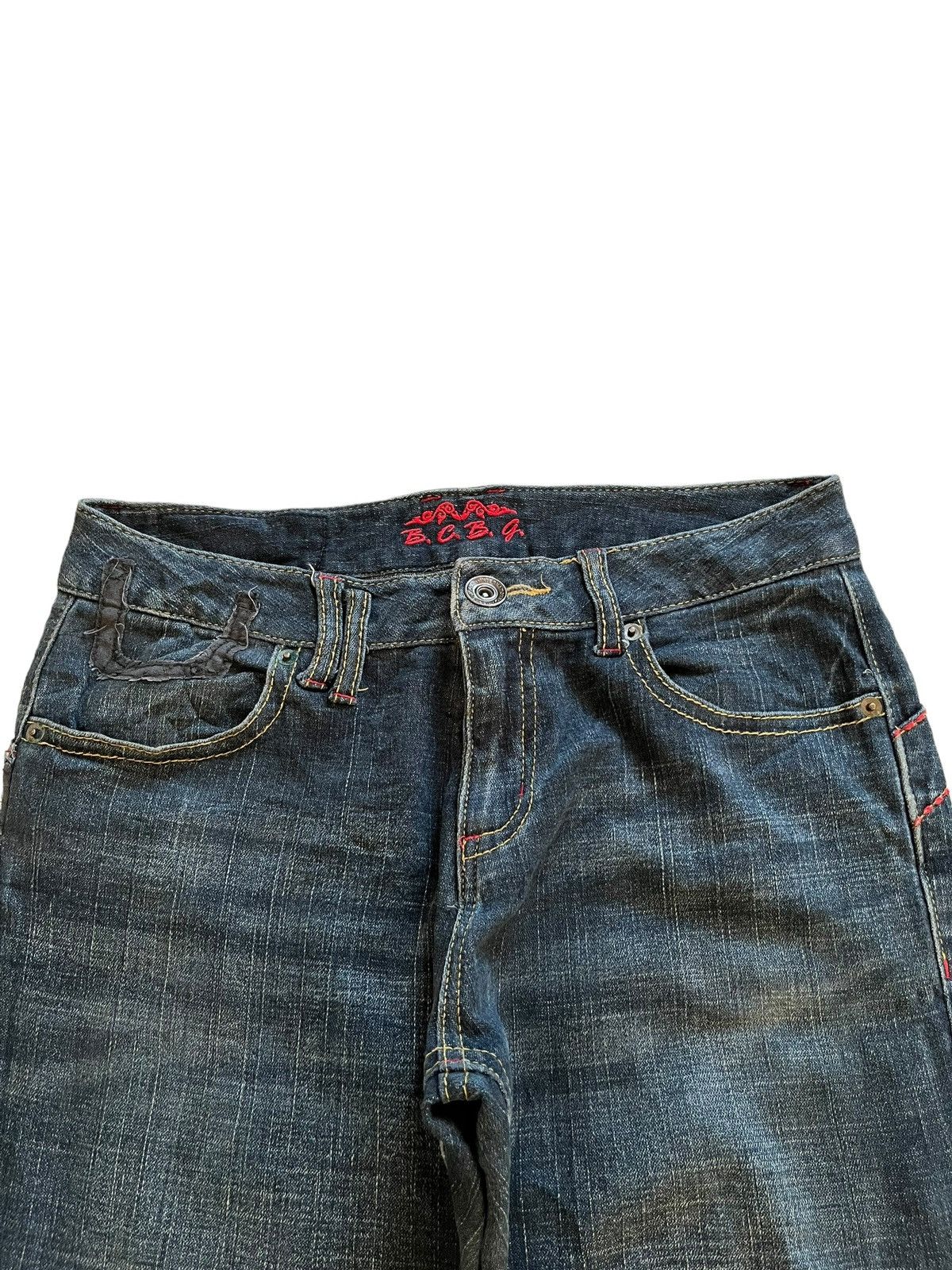 BCBGeneration × Bcbgmaxazria × Japanese Brand SALES🔥Vintage Japanese Buckle Back Spiral Leg Flare Jeans Size 30" / US 8 / IT 44 - 4 Thumbnail