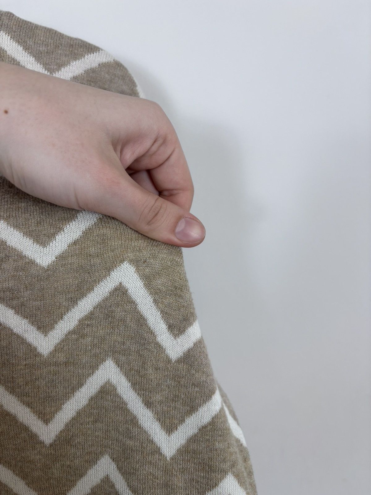 Gudrun Sjoden Gudrun Sjoden Women’s Beige Geometric Knit Cardigan Sweater Size L / US 10 / IT 46 - 21 Thumbnail