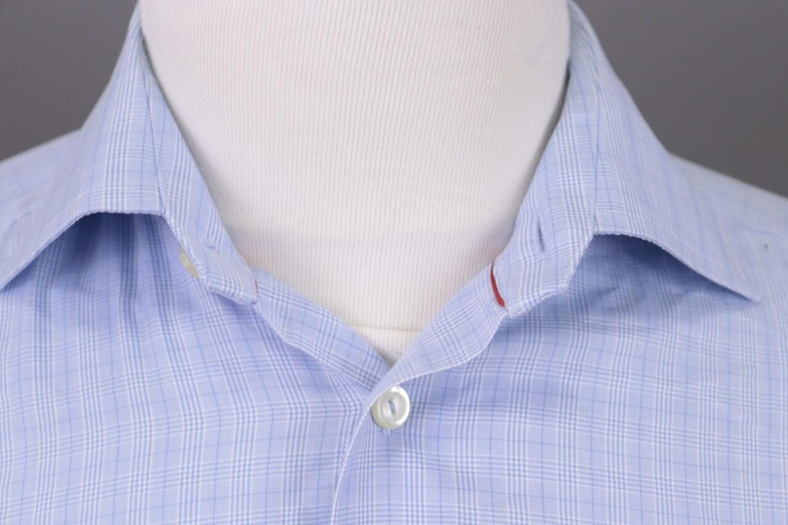 Eton Eton Blue Check Contemporary Fit Shirt Size 39 / 15 Size US M / EU 48-50 / 2 - 4 Thumbnail