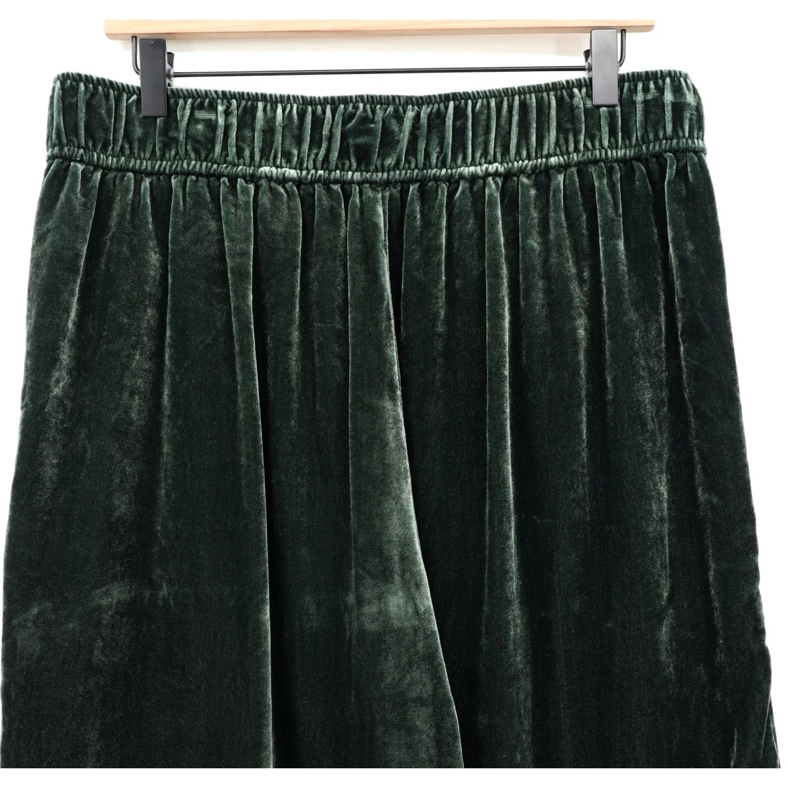 Madewell Madewell Green Velvet Pull On Crop High Rise Wide-Leg Pants L Womens (Inseam 23") Size ONE SIZE - 5 Thumbnail