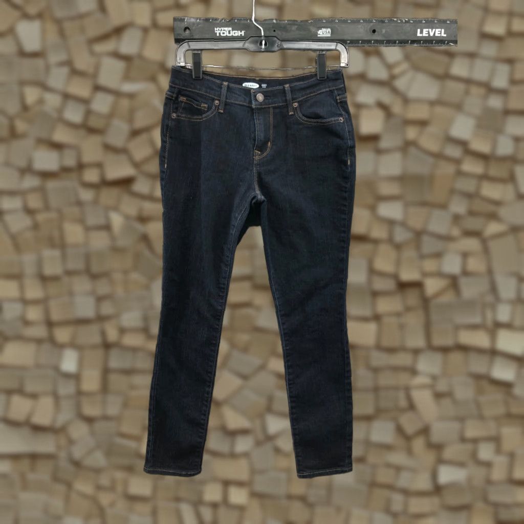 Old Navy Old Navy Curvy Skinny Jeans Women's Size 2 Short Mid Rise Dark Wash Blue Denim Shirt? Size 26" / US 2 / IT 38 - 1 Thumbnail