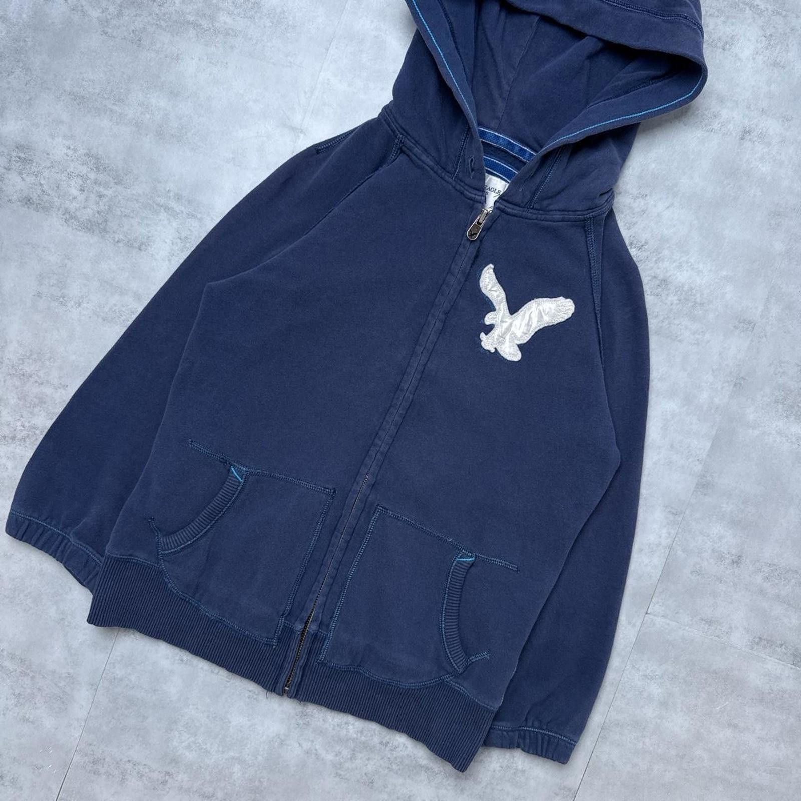 American Eagle Outfitters Y2K American Eagle 00s Blue Navy Zip Up Jacket Size S / US 4 / IT 40 - 5 Thumbnail