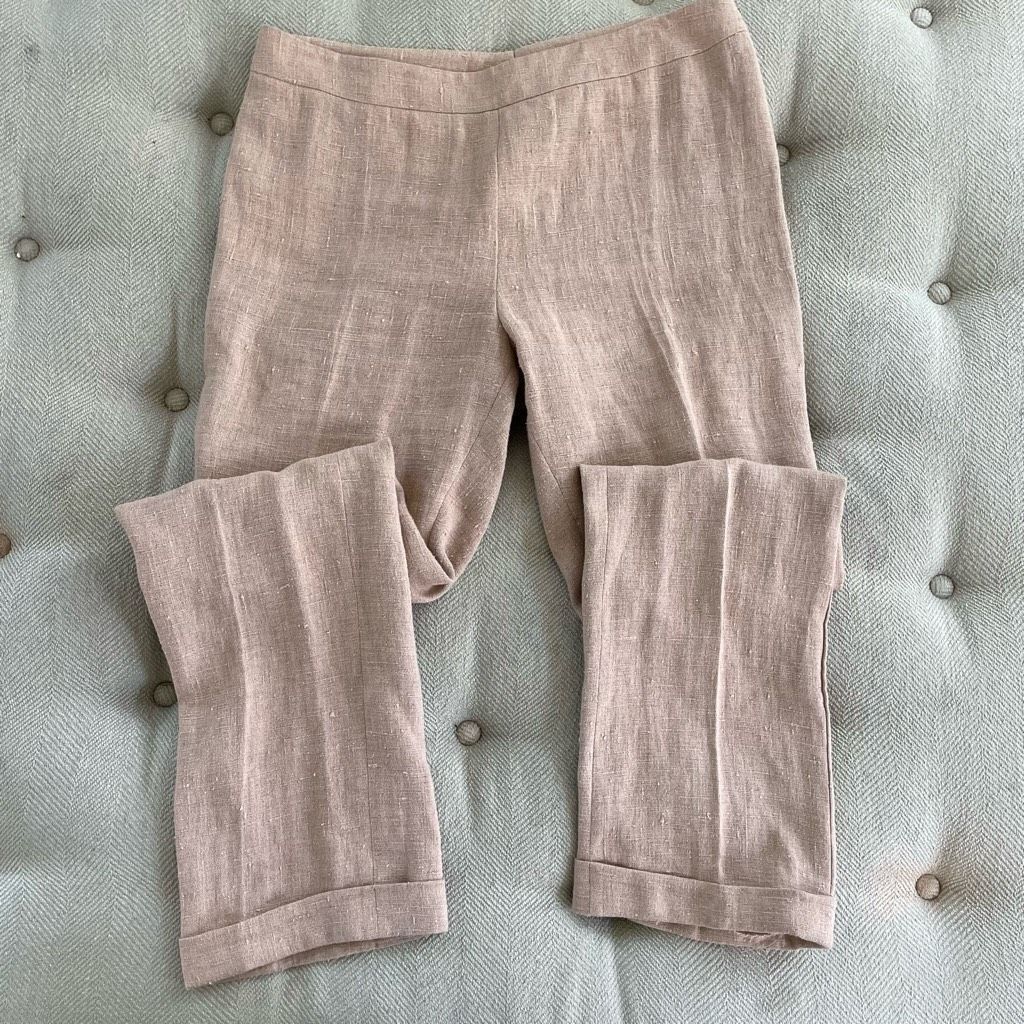 Akris Akris Nubby Linen Cuffed Side Zip Trousers Pants 12 Size 34" / US 12 / IT 48 - 1 Thumbnail