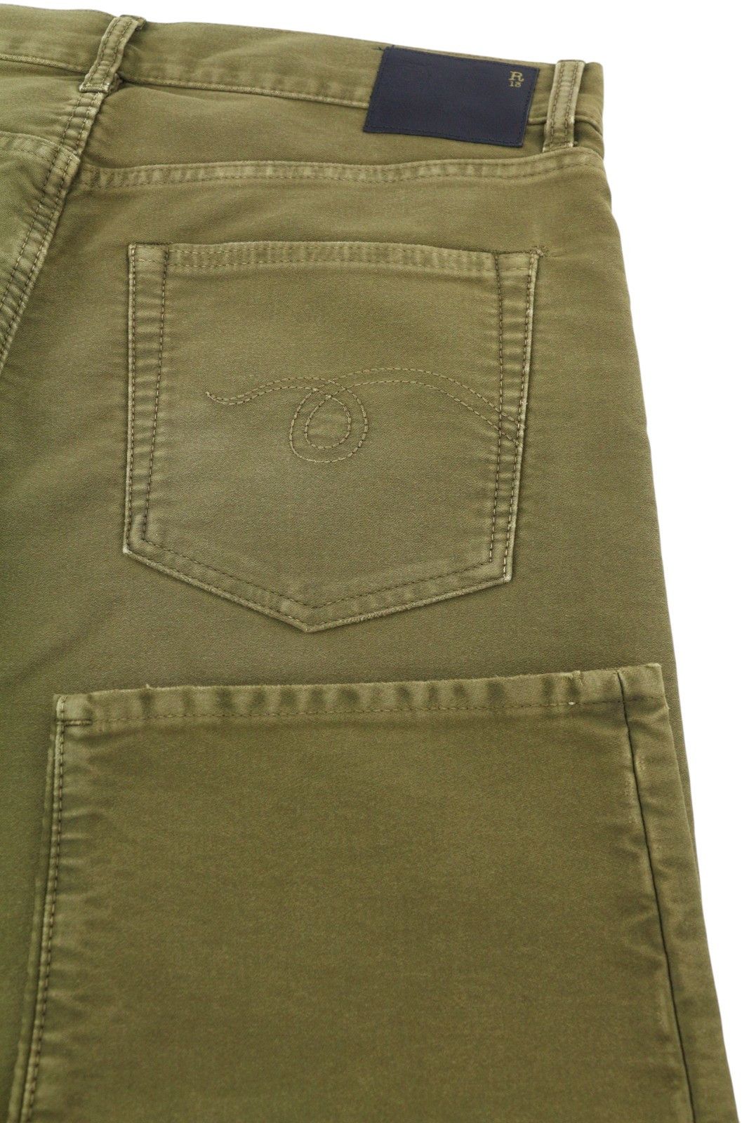 R13 BOYFRIEND 30 Olive Garment Dyed Moleskin Faded FW25 86609 Size 30" / US 8 / IT 44 - 5 Thumbnail