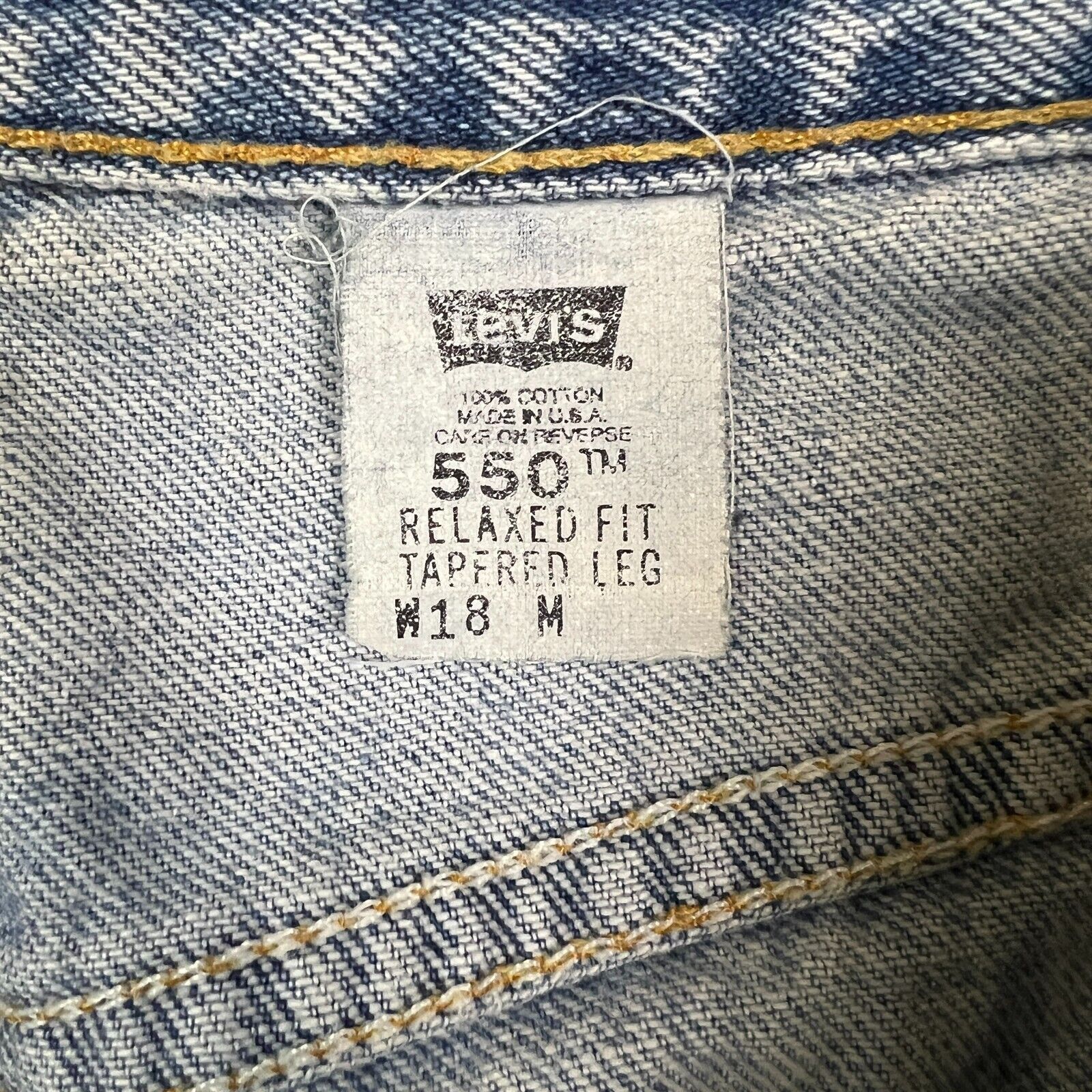 Levi's × Vintage Levi's 550 Jeans 36x31 Relaxed Fit Tapered 90s Denim Pants Size US 36 / EU 52 - 8 Thumbnail