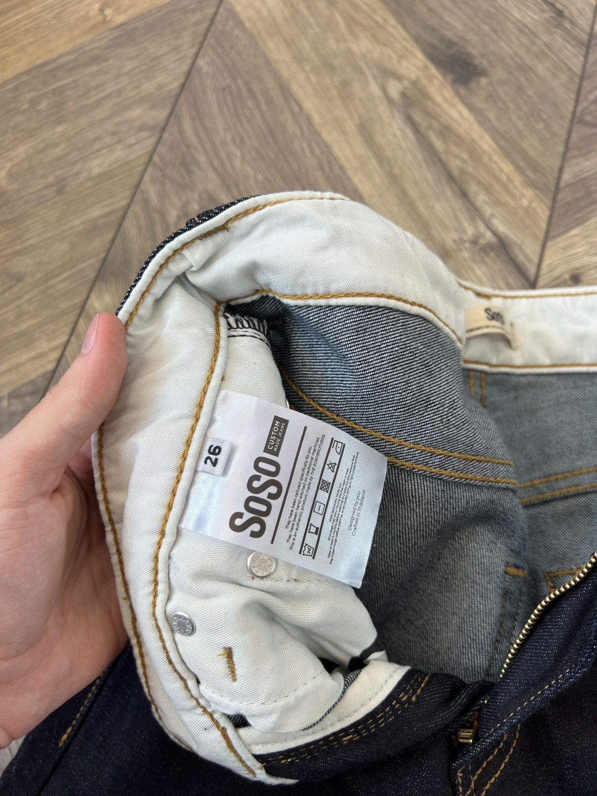SoSo Vintage Soso Denim Blue indigo Selvedge Pants Size US 26 / EU 42 - 8 Thumbnail