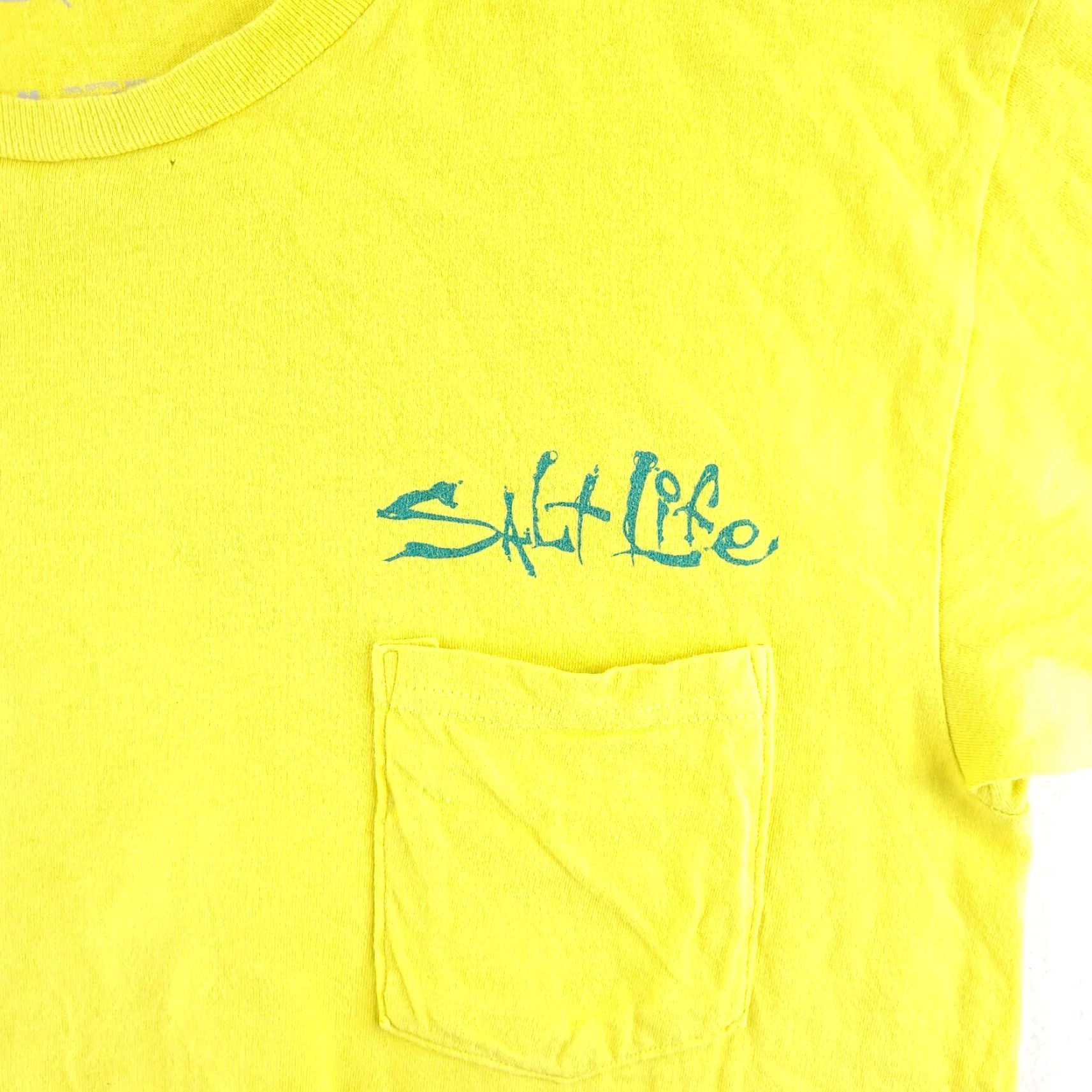 Vintage Salt Life T-Shirt Men Green Mahi Mahi Dorado Dolphin Graphic Yellow Size M Size US M / EU 48-50 / 2 - 3 Thumbnail
