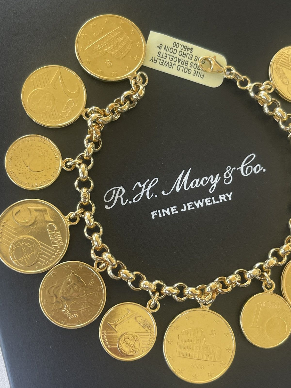 Vintage R.H. Macy Co coin bracelet Grailed