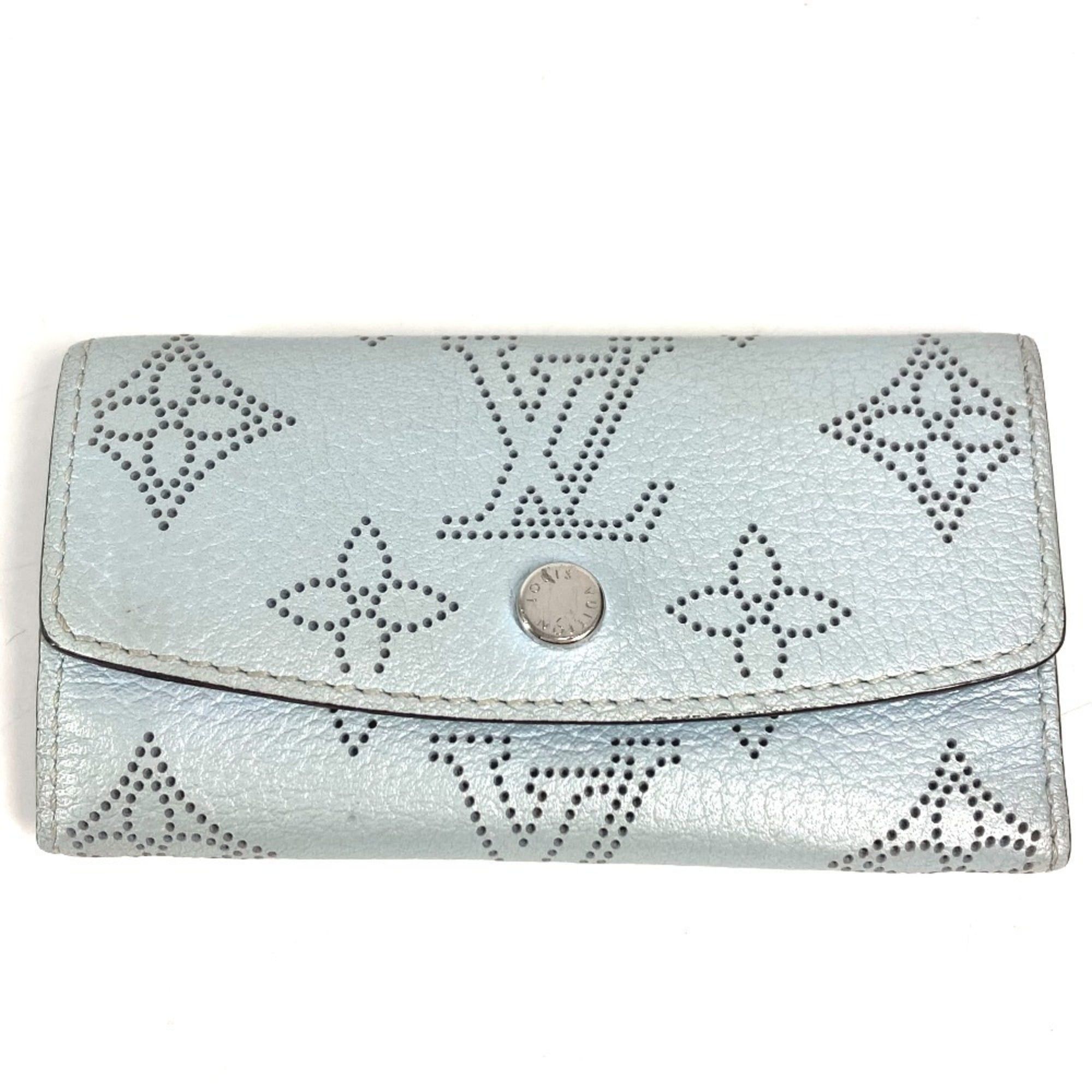 Louis Vuitton LOUIS VUITTON M81236 Monogram Mahina Multicle 4 Key Case, Leather, Men's and Women's, Blue Nuage, Size ONE SIZE - 1 Thumbnail