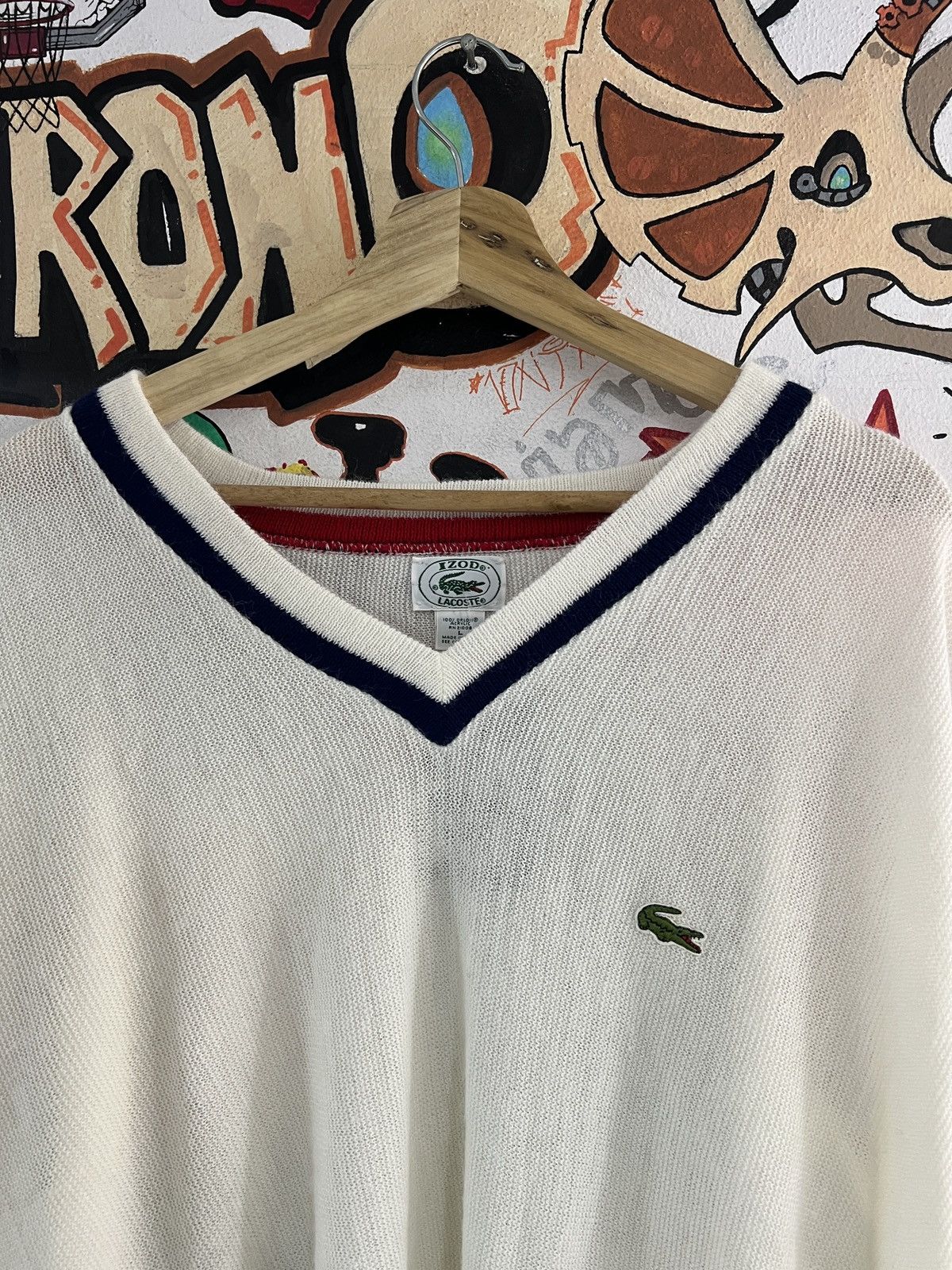 Lacoste Lacoste V Neck Knitwear Size US L / EU 52-54 / 3 - 2 Thumbnail