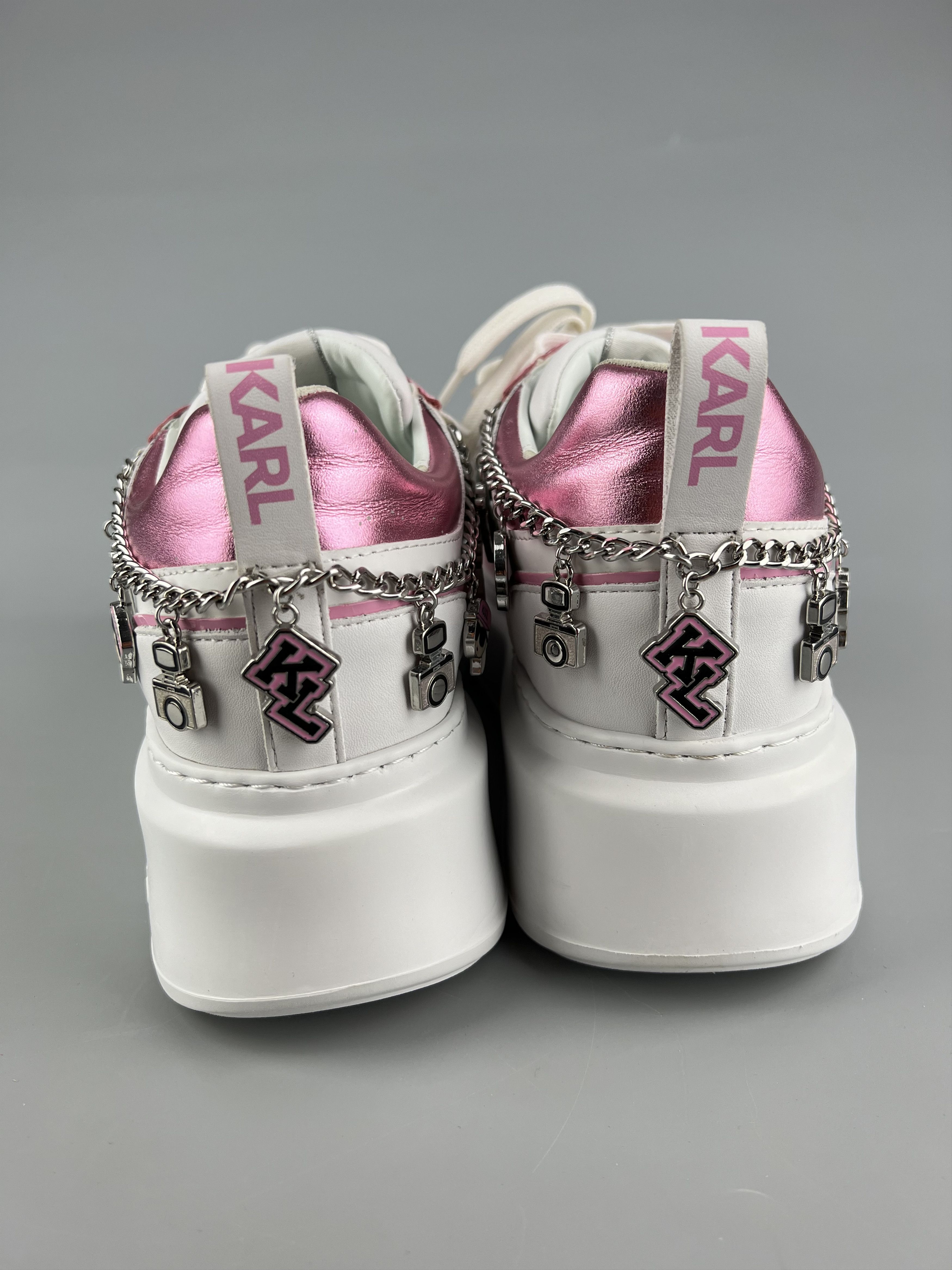 Karl Lagerfeld Karl Lagerfeld Leather Sneakers Size US 8 Size US 8 / IT 38 - 3 Thumbnail