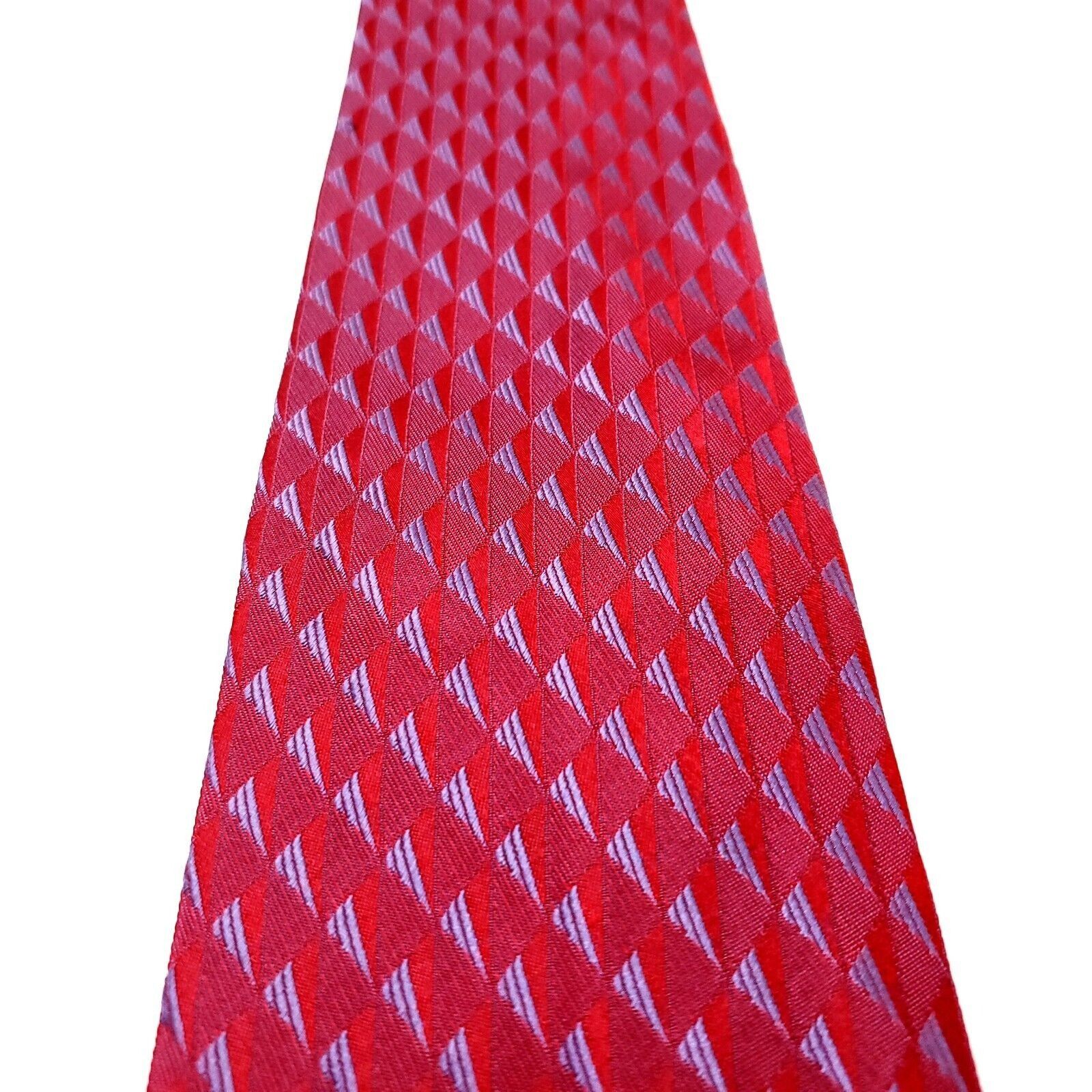 Jhane Barnes Jhane Barnes Red Silk Tie Woven Wide Graphic Size ONE SIZE - 2 Thumbnail