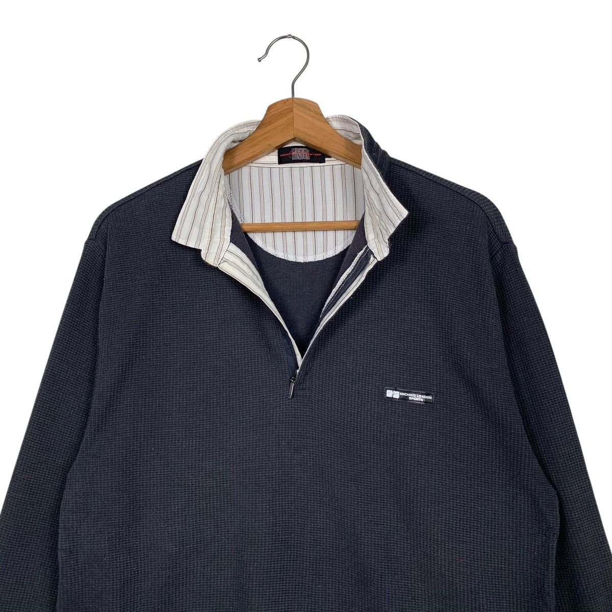 Japanese Brand MICHIKO LONDON Sport Half Zip Sweatshirt #1634-C73 Size US L / EU 52-54 / 3 - 11 Thumbnail