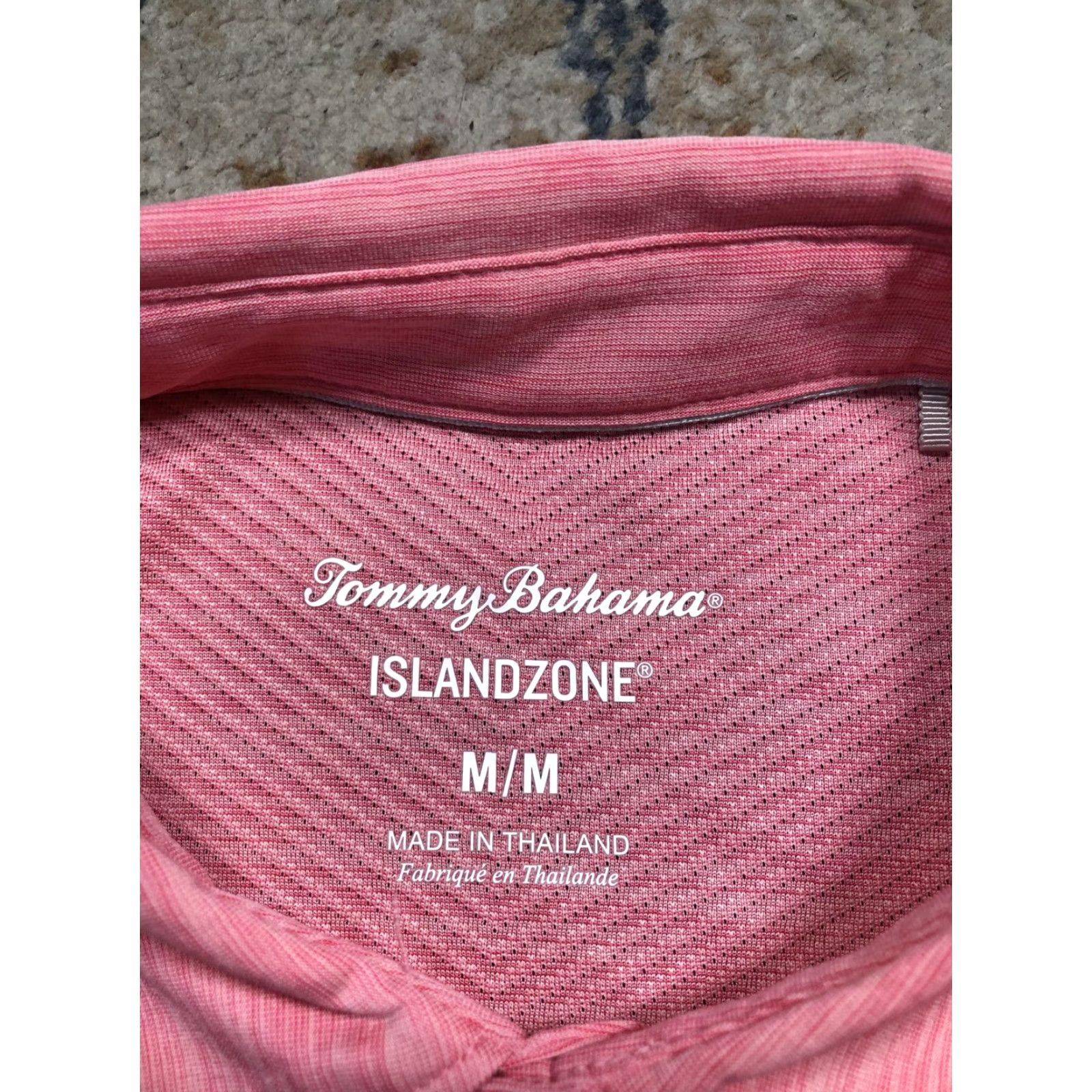 Tommy Bahama Tommy Bahama Polo Shirt Mens M Pink Island Zone Performance Golf Lightweight Breathable Moisture Wicking Short Sleeve Collared Size US M / EU 48-50 / 2 - 7 Thumbnail