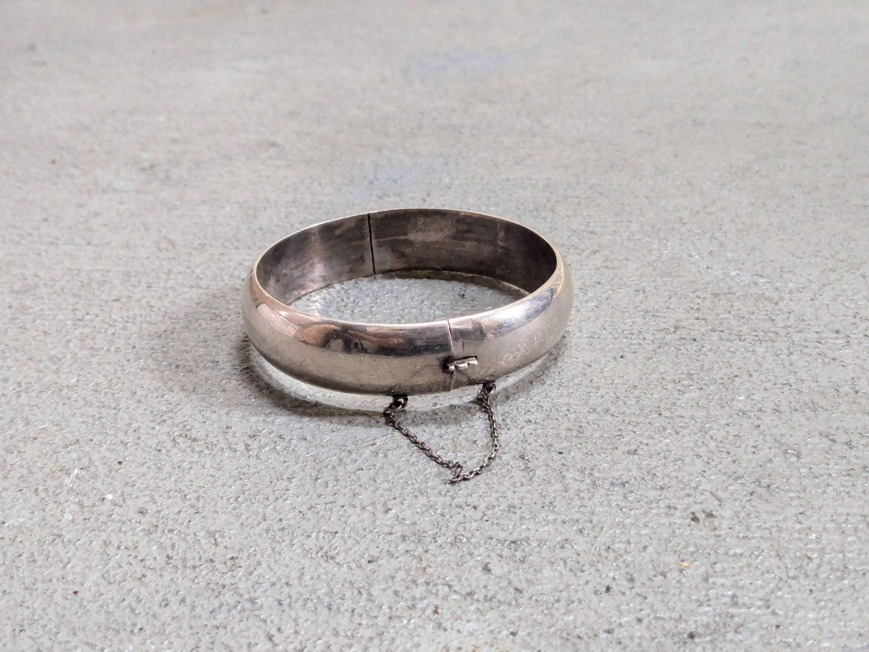 Vintage Vintage Sterling Silver Bracelet Hinge Clamper 7.25 Size ONE SIZE - 1 Thumbnail