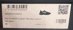 Dior o1rshd1 B25 Triple Runner Suede Oblique Mesh Sneakers Black Size US 7 / EU 40 - 9 Thumbnail