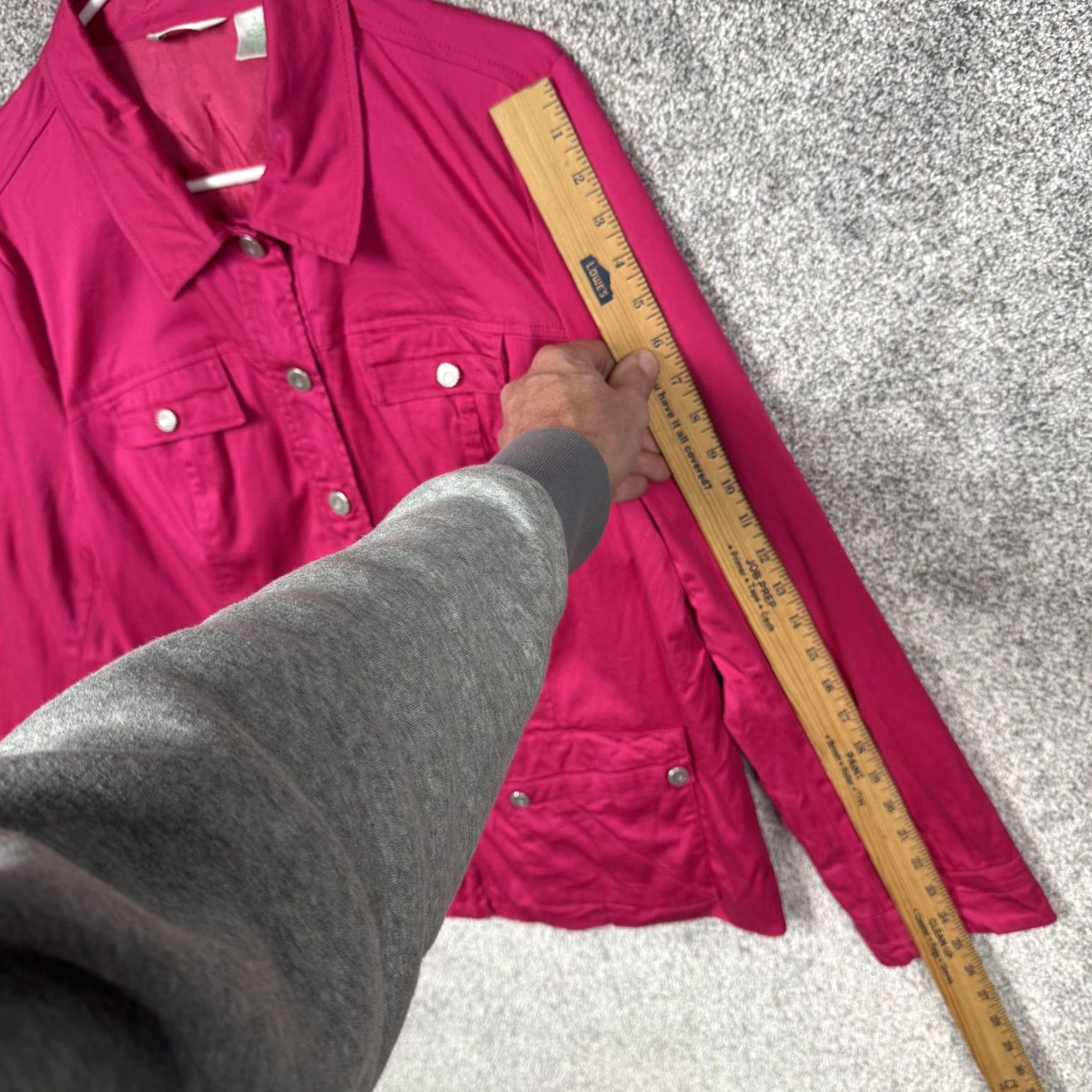 Laura Ashley Laura Ashley Jacket Womens Basic Short Pink Snap Front Lined Pockets Collared Casual Fall Spring Size L / US 10 / IT 46 - 3 Thumbnail
