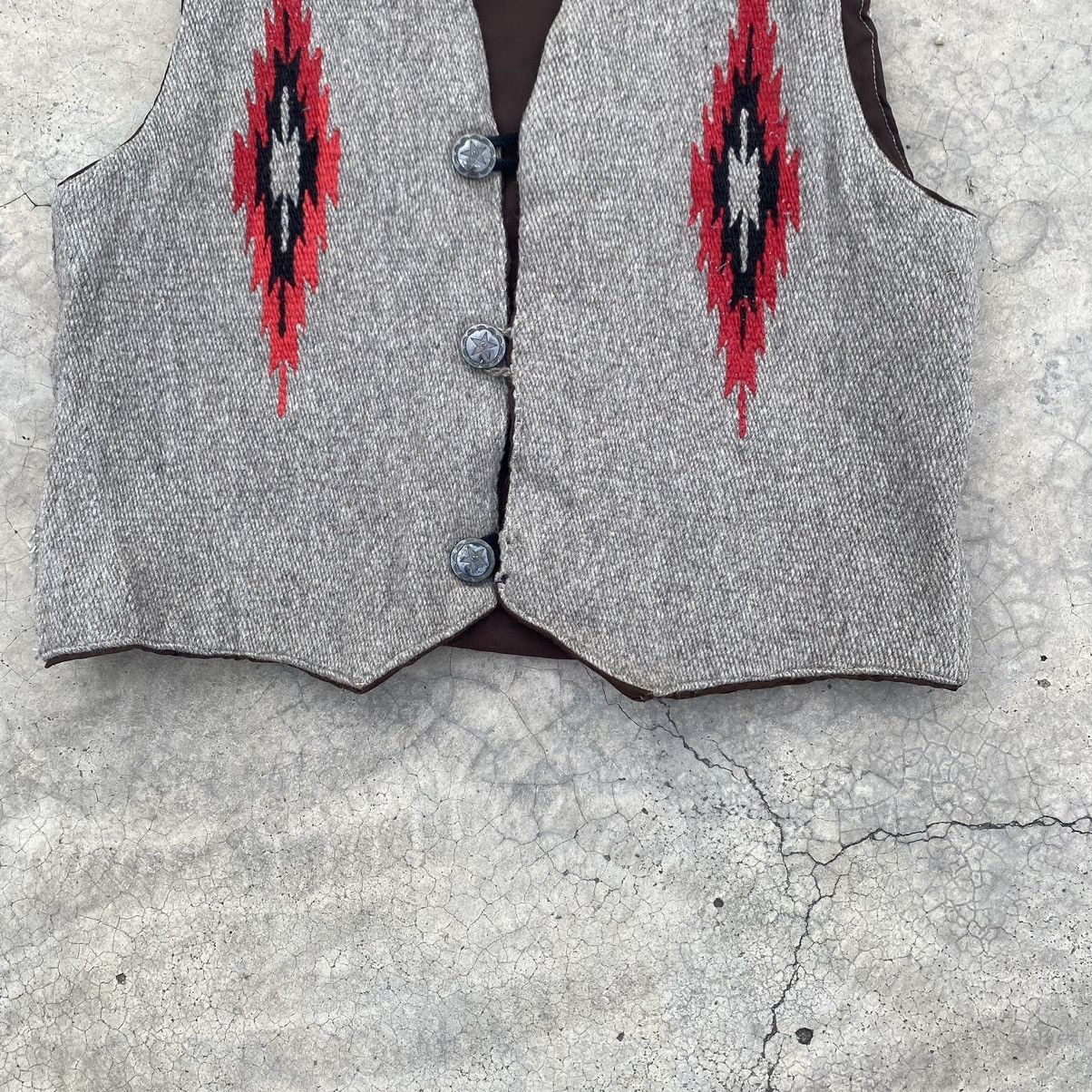 Vintage Rare Vintage Chimayo Wool Vest - Navajo Pattern - Size US S / EU 44-46 / 1 - 6 Thumbnail