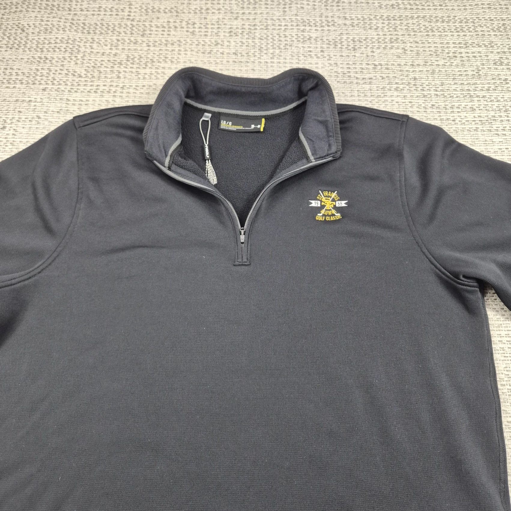 Under Armour Under Armour ColdGear Storm Pullover Mens Large Black 1/4 Zip Golf Fleece Top Size US L / EU 52-54 / 3 - 4 Thumbnail
