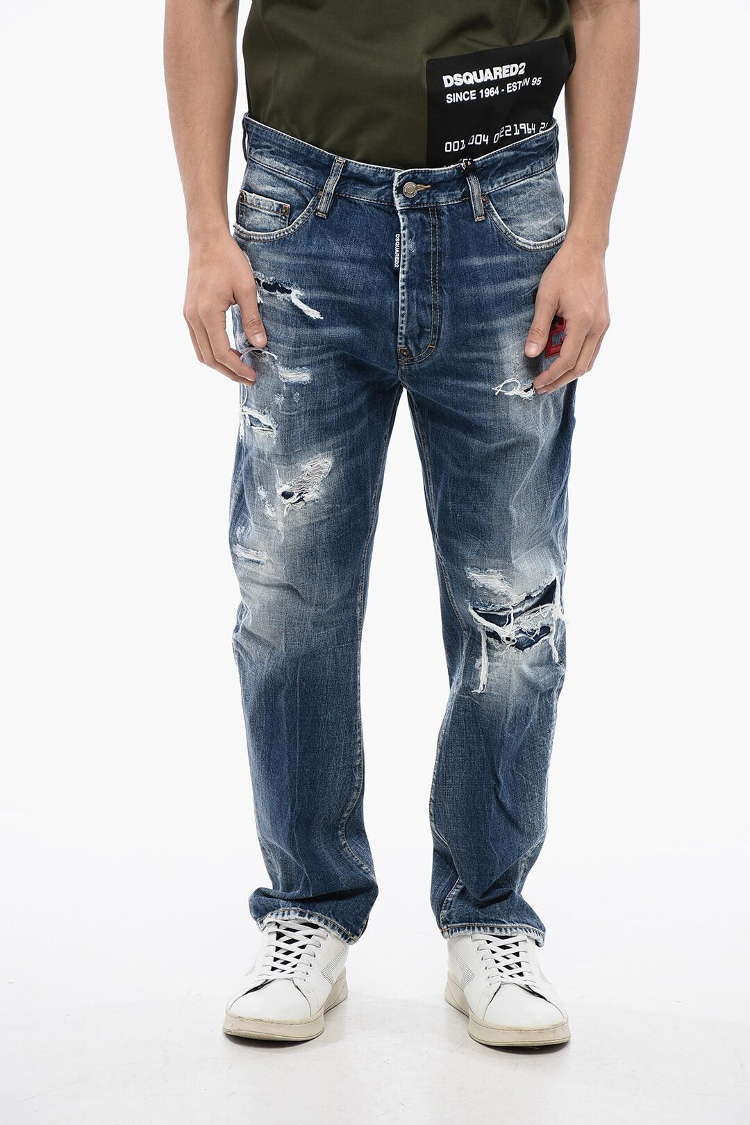 Dsquared2 Distressed Denim Jeans BRO Size US 34 / EU 50 - 1 Thumbnail