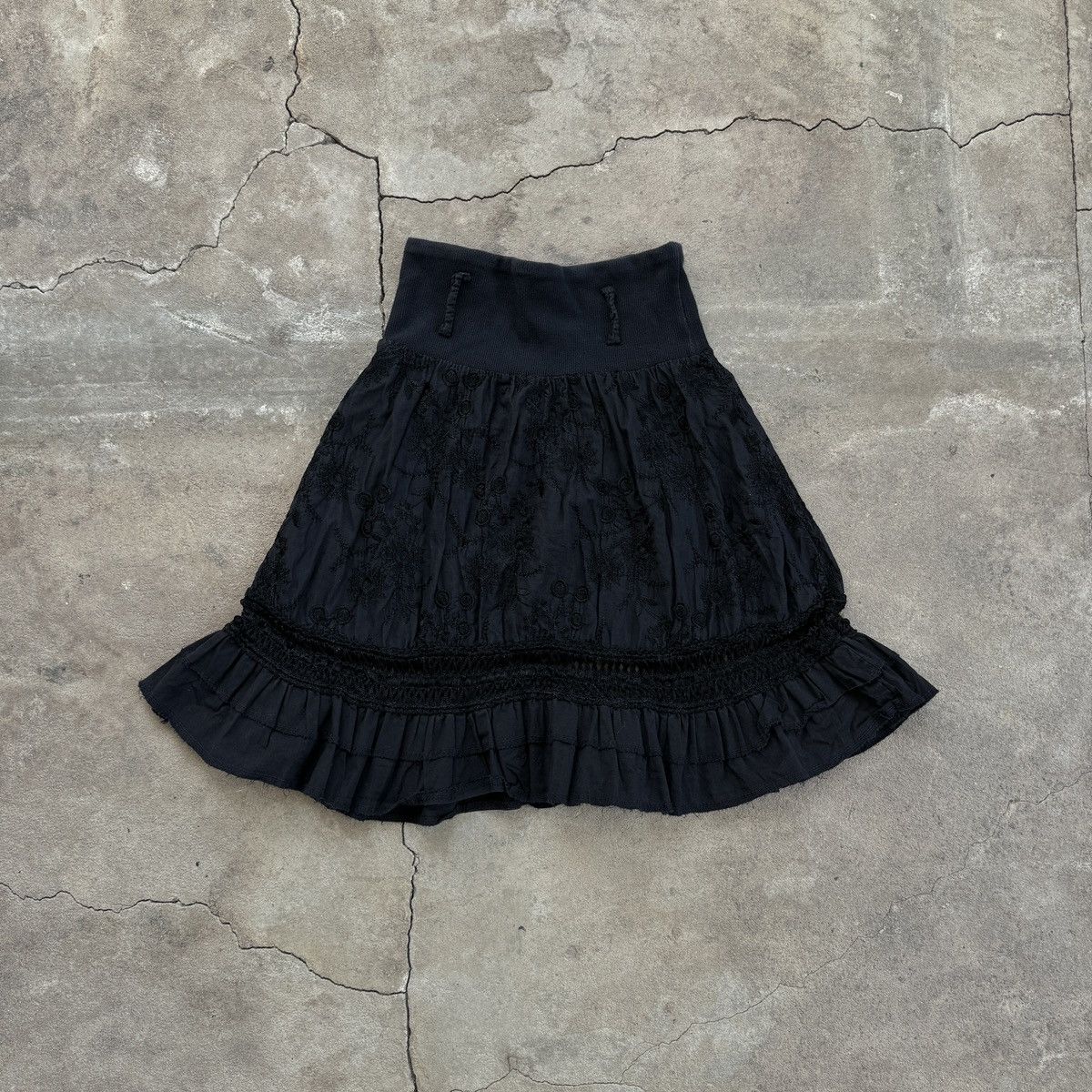 Vintage Vintage Italy Cotton Mini Skirt Size 25" / US 0 / IT 36 - 1 Thumbnail
