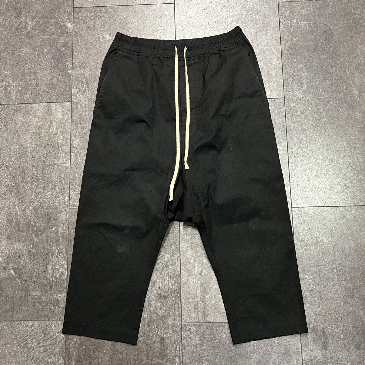 Rick Owens Rick Owens Forever Drawstring Cropped Pants Black Size US 30 / EU 46 - 1 Thumbnail
