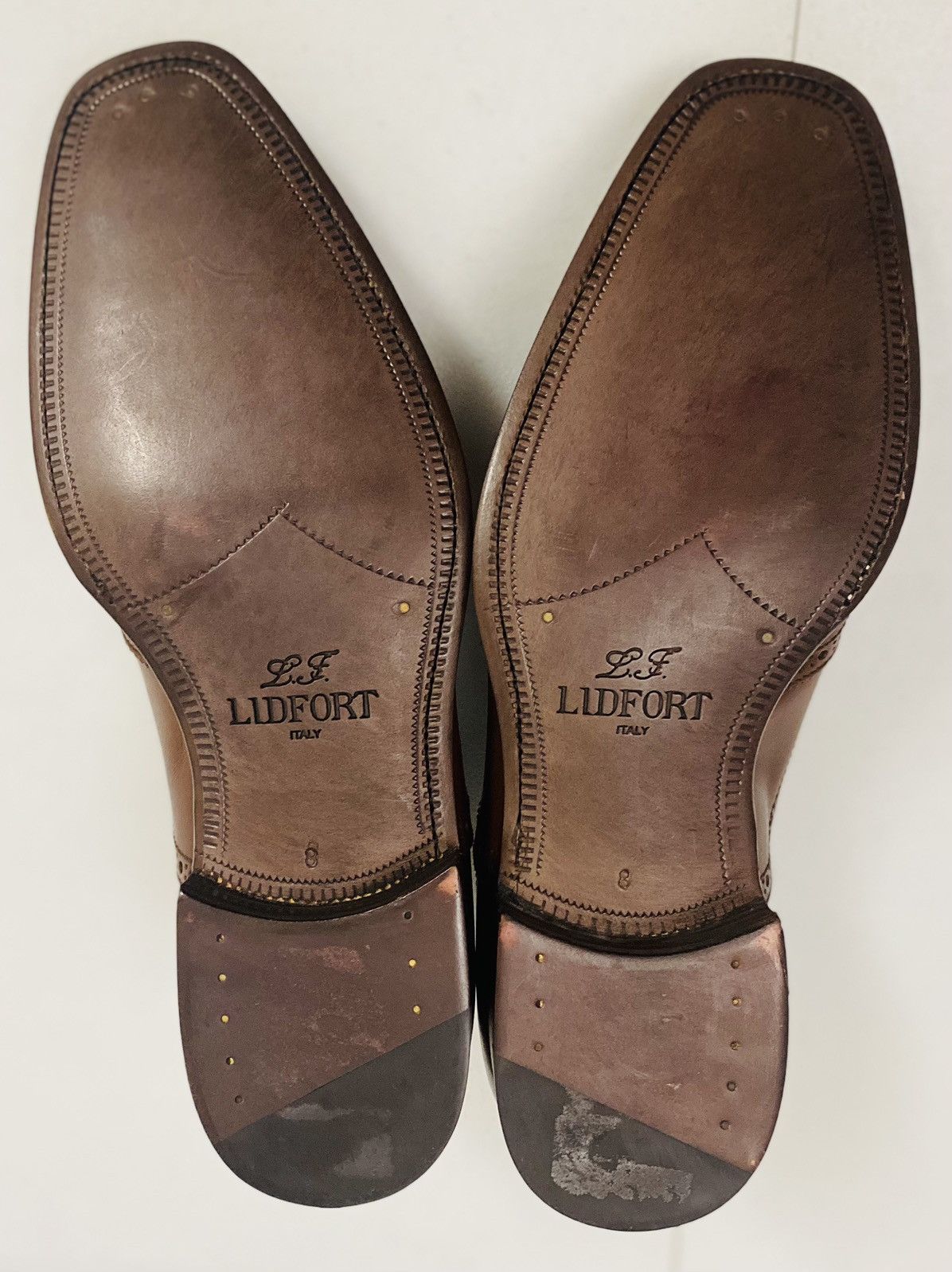 Lidfort Lidfort Brown Princes Leather Brogue Wingtip Oxford 9 US NEW Size US 9 / EU 42 - 10 Thumbnail