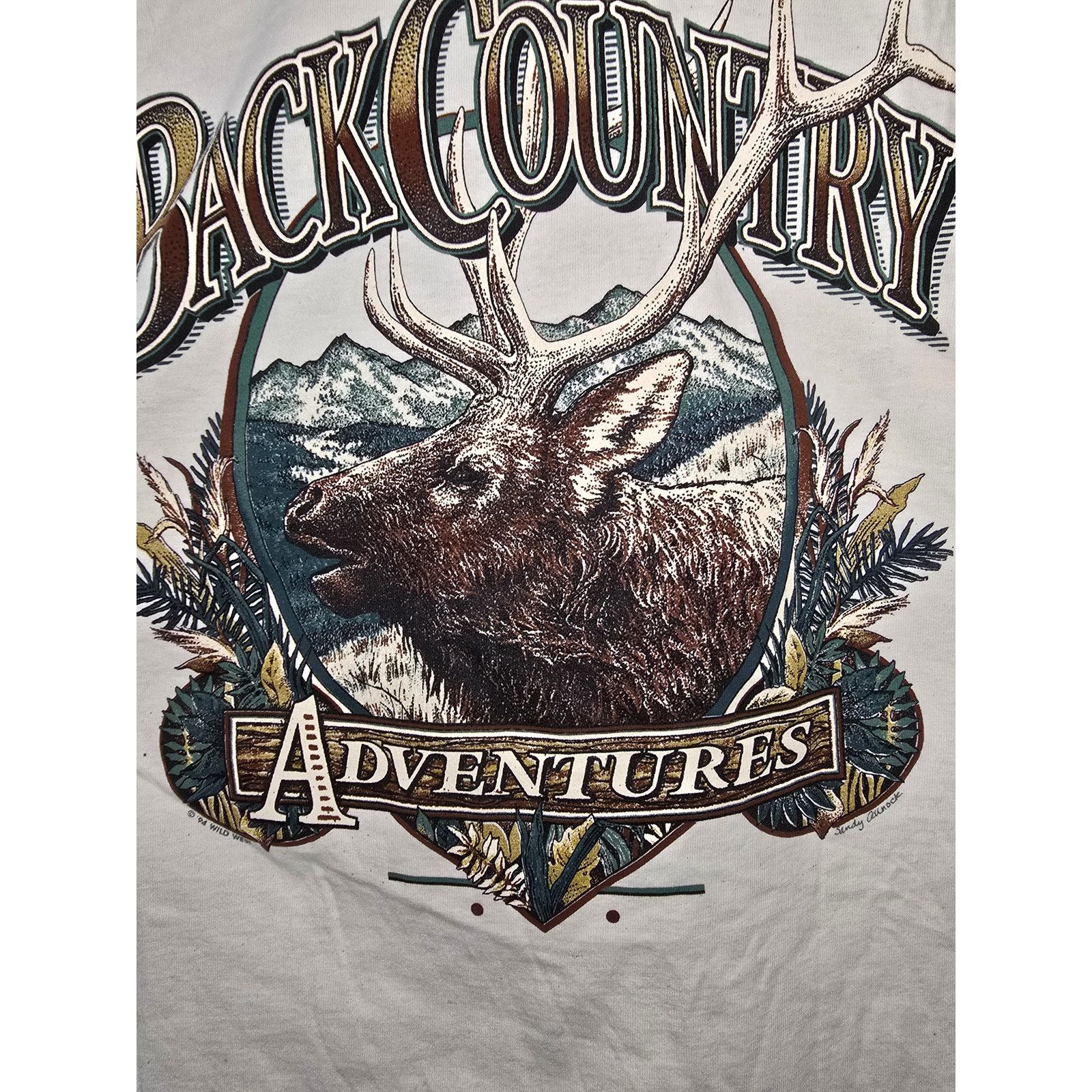 Jerzees × Vintage Vintage Gatlinburg Shirt Tribal Art Outdoor Elk Cream L Tee Size US L / EU 52-54 / 3 - 8 Thumbnail