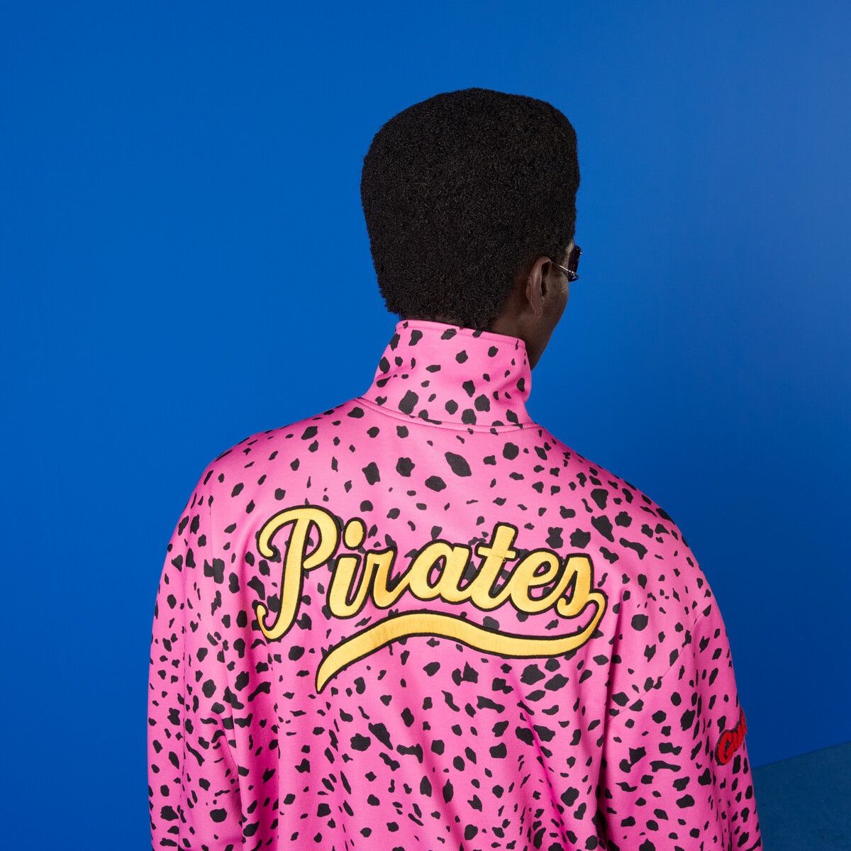 Gucci o1s1wg110125 Pirates™ Jersey Zip Jacket in Pink/Black Size US S / EU 44-46 / 1 - 4 Thumbnail