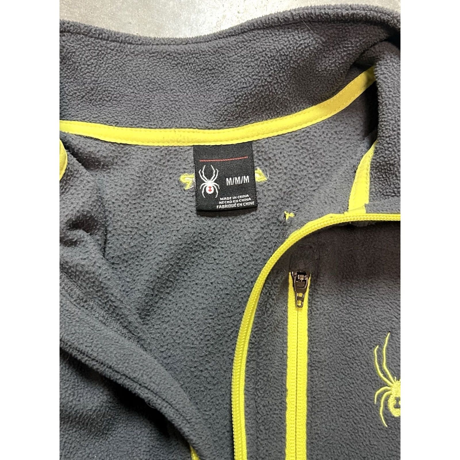 Spyder Spyder Jacket Mens M Gray With Yellow Accent Logo Windbreaker Outdoor Adults Size US M / EU 48-50 / 2 - 5 Thumbnail