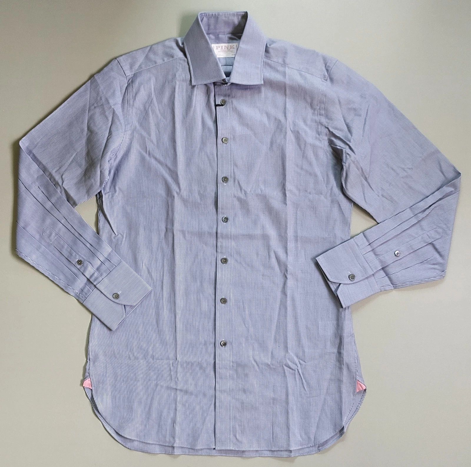 Thomas Pink Thomas Pink Slim Fit Pin Stripe Formal Shirt T 0021 Size US S / EU 44-46 / 1 - 2 Thumbnail