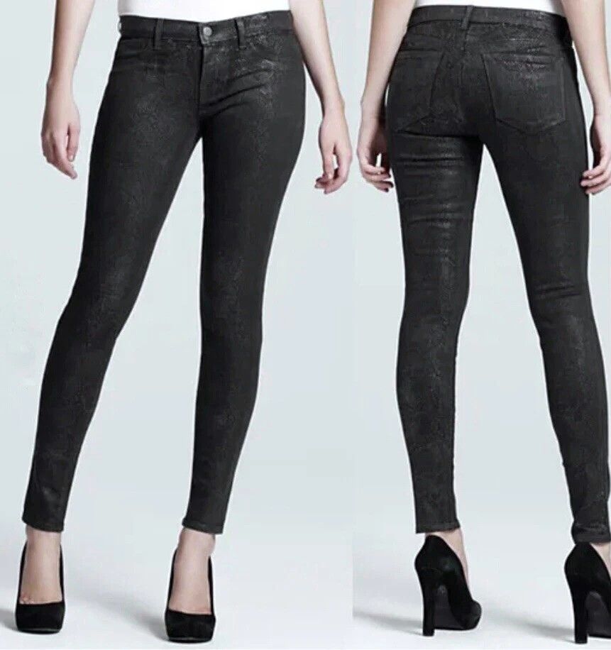 J Brand J BRAND Matte Boa Python Snake Print Jeans Leggings Size 25 Size 25" / US 0 / IT 36 - 10 Thumbnail