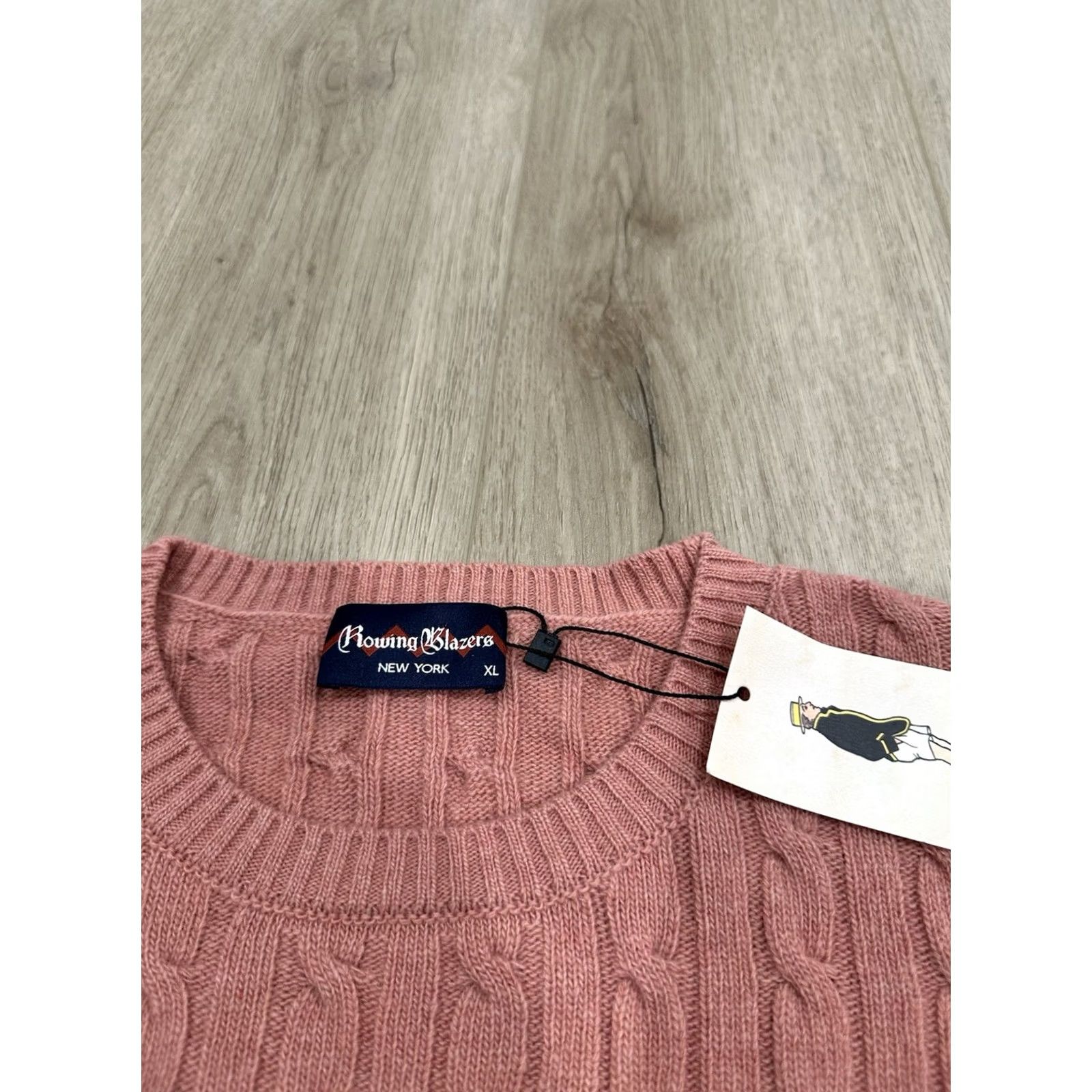 Rowing Blazers NWT Rowing Blazers 100% Wool Pink Cable Knit Skull Sweater XL Women Pullover Knit Style: Chunky-Knit, Long Sleeve, Casual, Regular Fit Size XL / US 12-14 / IT 48-50 - 6 Thumbnail