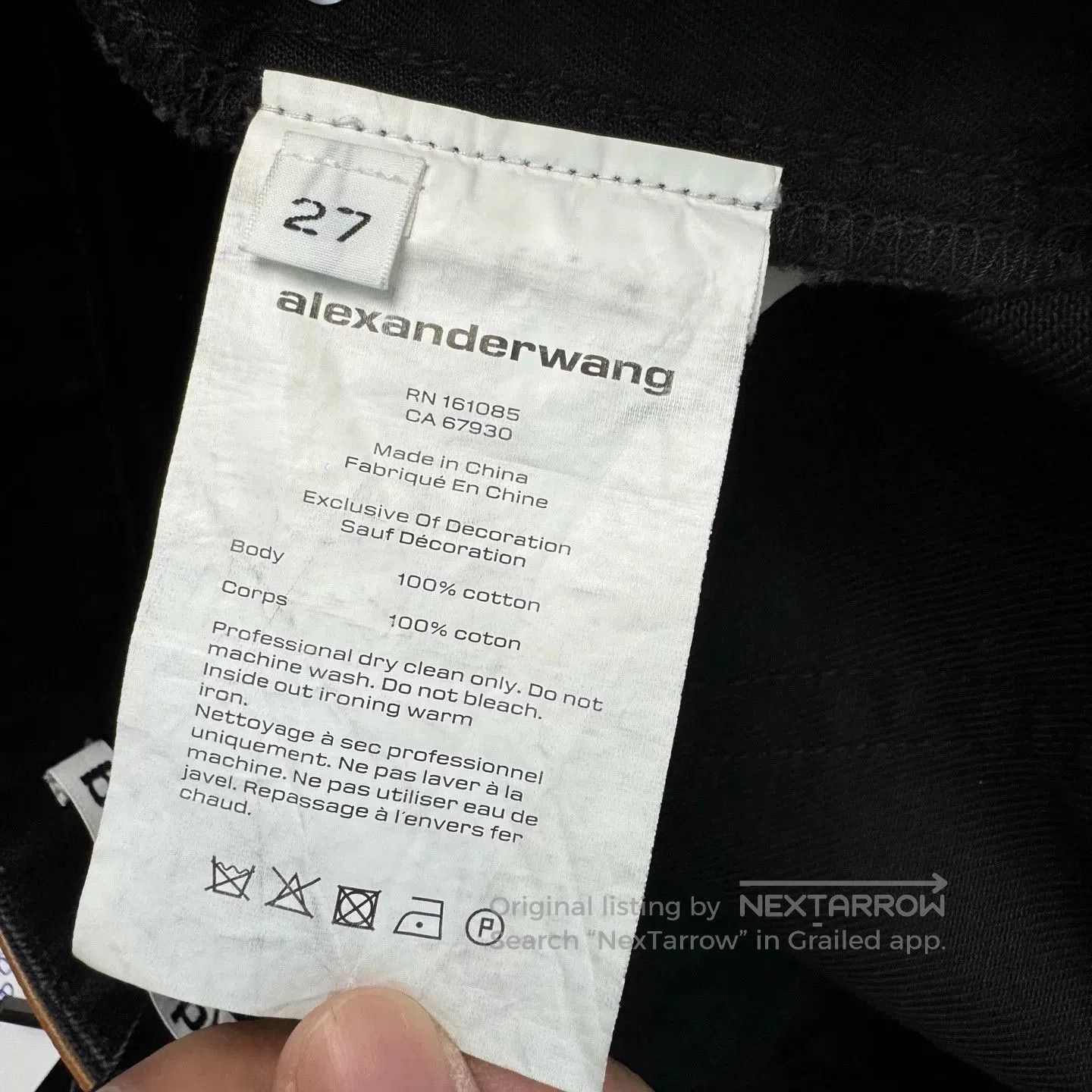 Alexander Wang Alexander Wang Diamond Leather Patch Denim Shorts. Size 27" / US 4 / IT 40 - 7 Thumbnail
