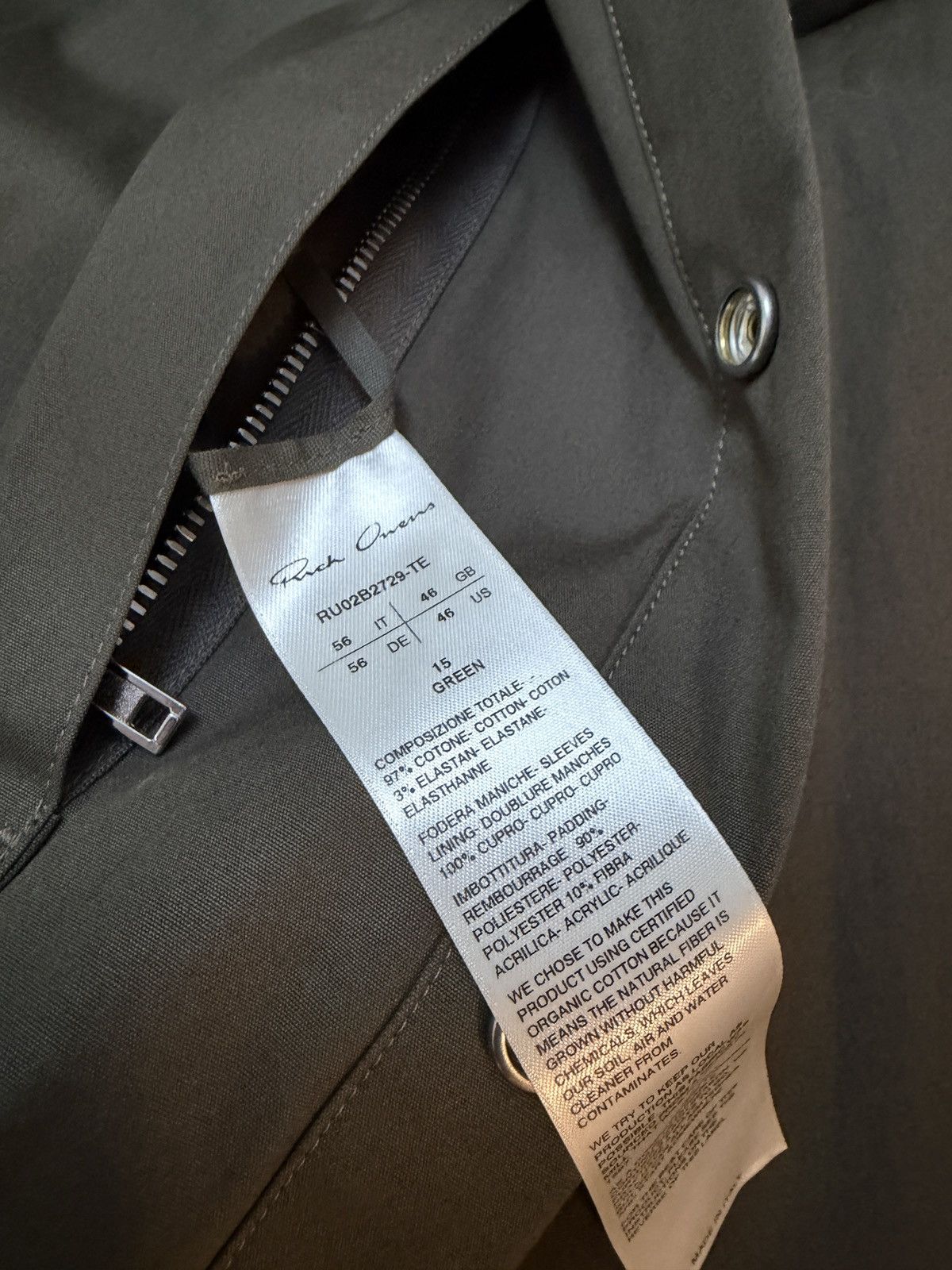 Rick Owens Padded Outershirt Size US XL / EU 56 / 4 - 11 Thumbnail
