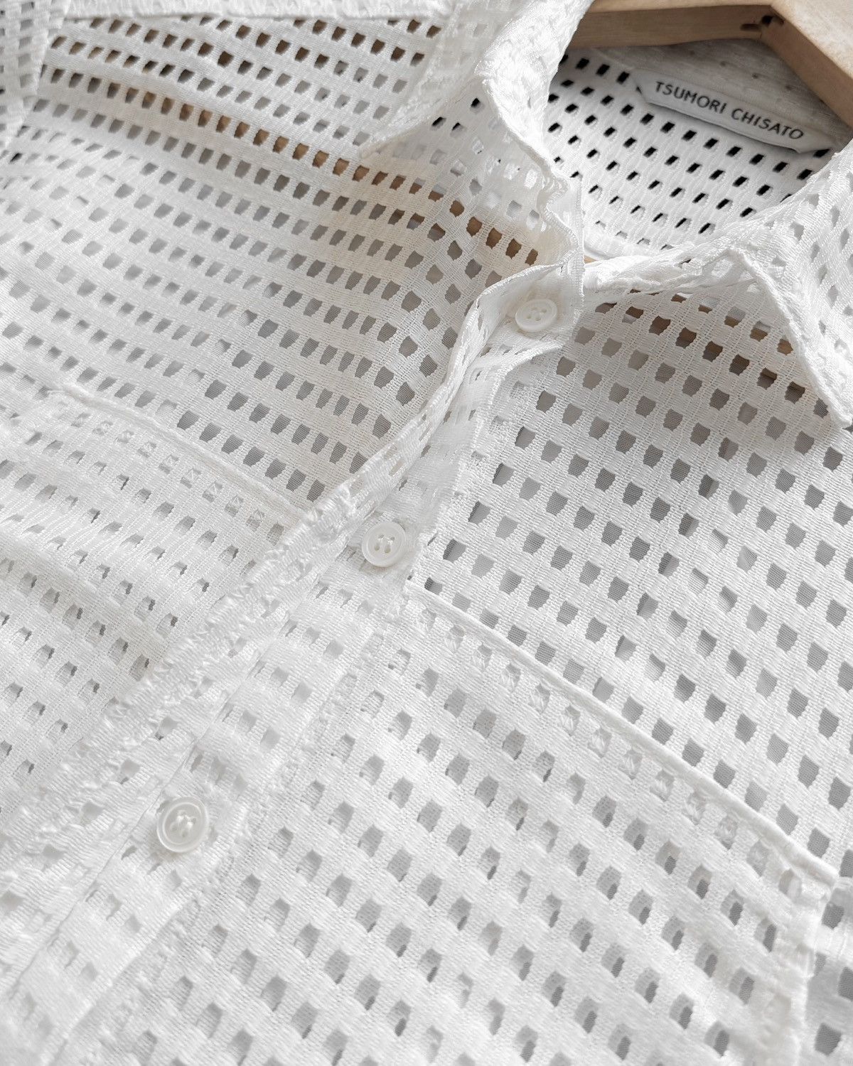 Tsumori Chisato TSUMORI CHISATO WHITE MESH SHIRT Size M / US 6-8 / IT 42-44 - 5 Thumbnail