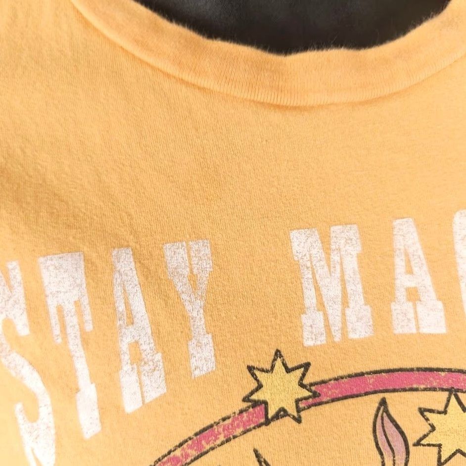 Vintage Mighty Fine Sun Celestial T Shirt Mens Large Orange Stars Shirt Men Size US L / EU 52-54 / 3 - 4 Thumbnail