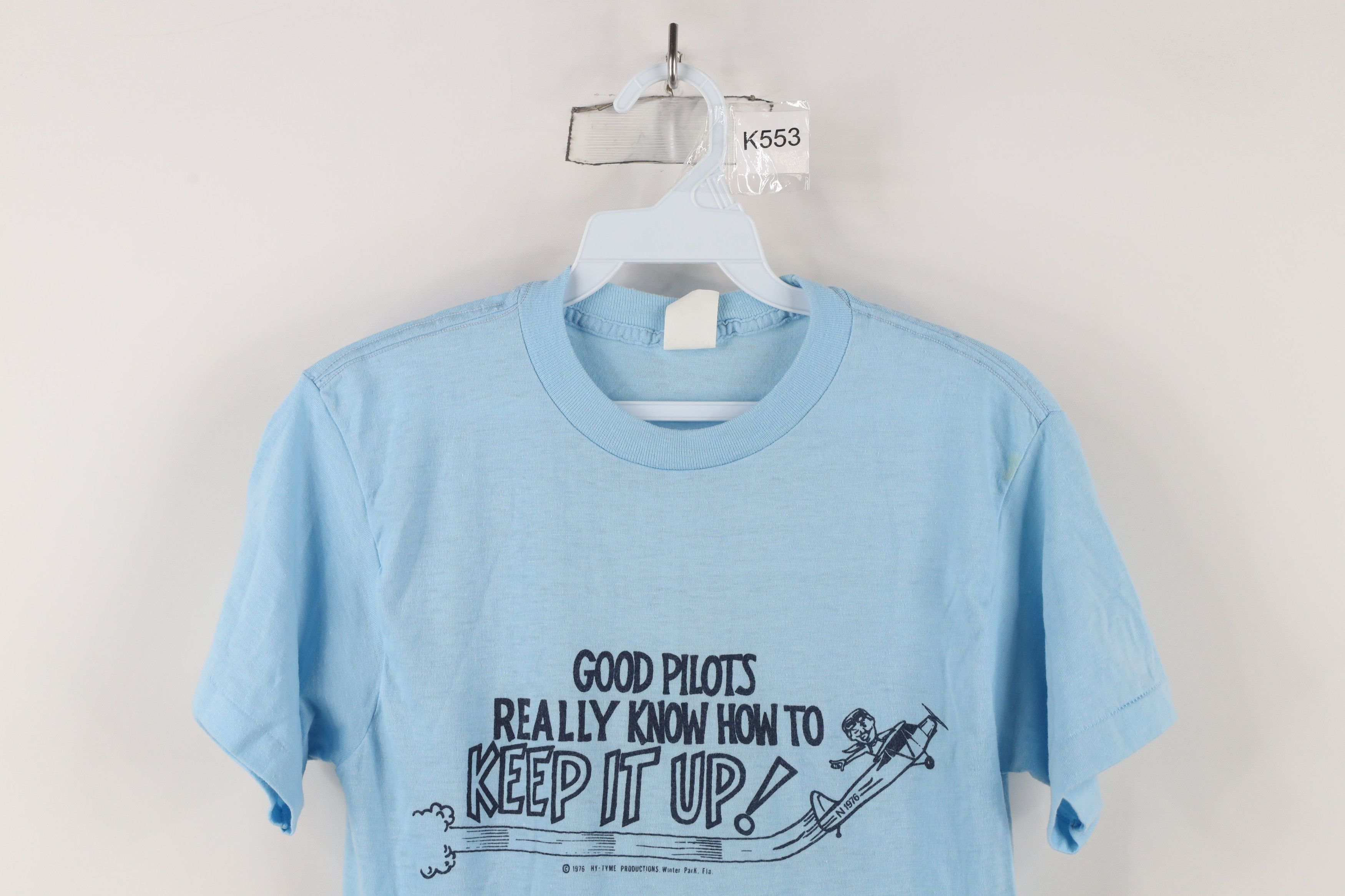 Vintage Vintage 70s Really Know How To Keep It Up T-Shirt Blue USA Size US M / EU 48-50 / 2 - 2 Thumbnail