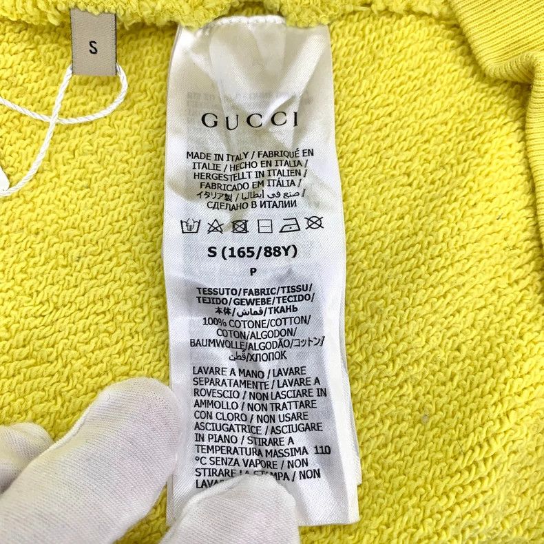 Gucci Gucci Yellow logo letter pattern printed cotton round-neck Size US S / EU 44-46 / 1 - 6 Thumbnail
