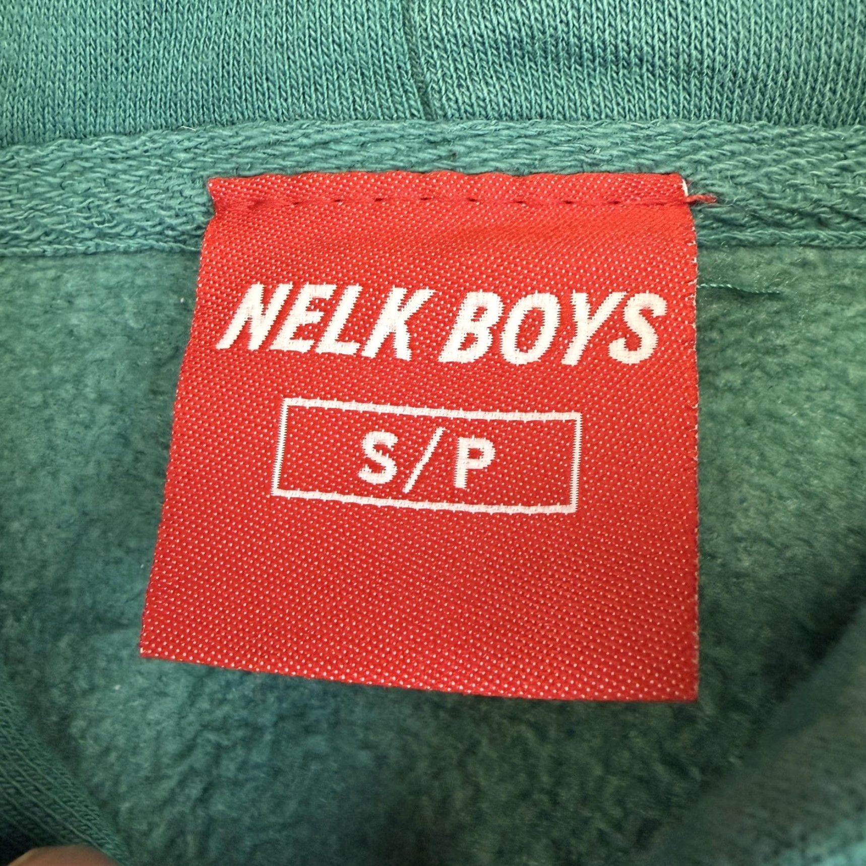 Logo 7 NELK BOYS Hoodie Mens S Green Monogram Embroidered Pullover Fleece Logo Size US S / EU 44-46 / 1 - 4 Thumbnail