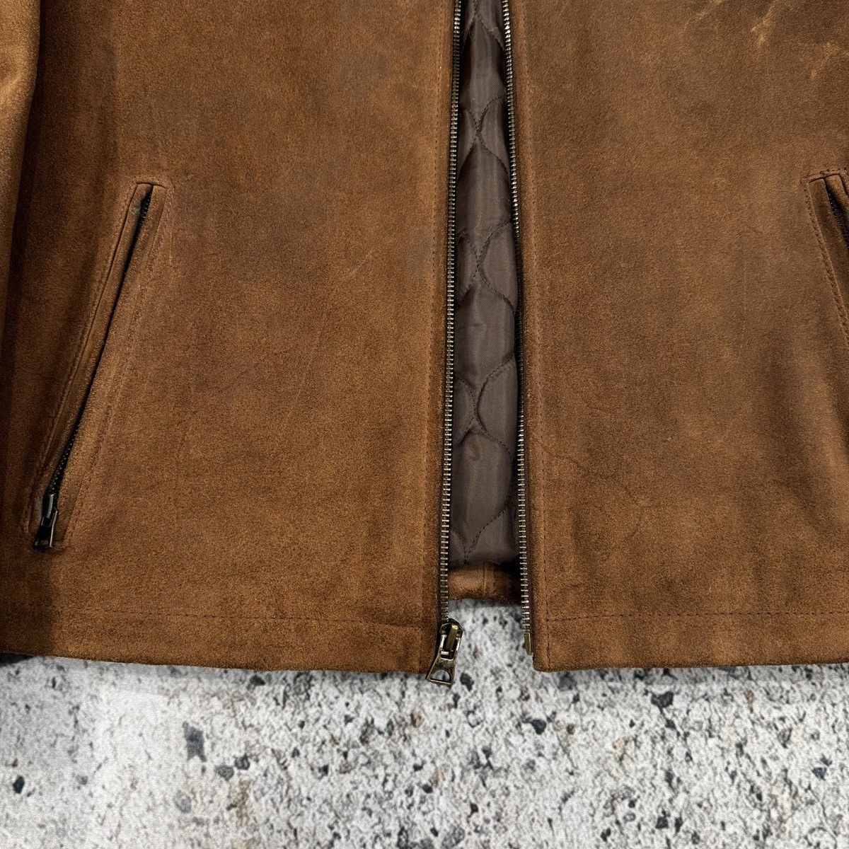 Levi's Vintage Levi's Cognac Brown Suede Cafe Racer Jacket Size US M / EU 48-50 / 2 - 19 Thumbnail