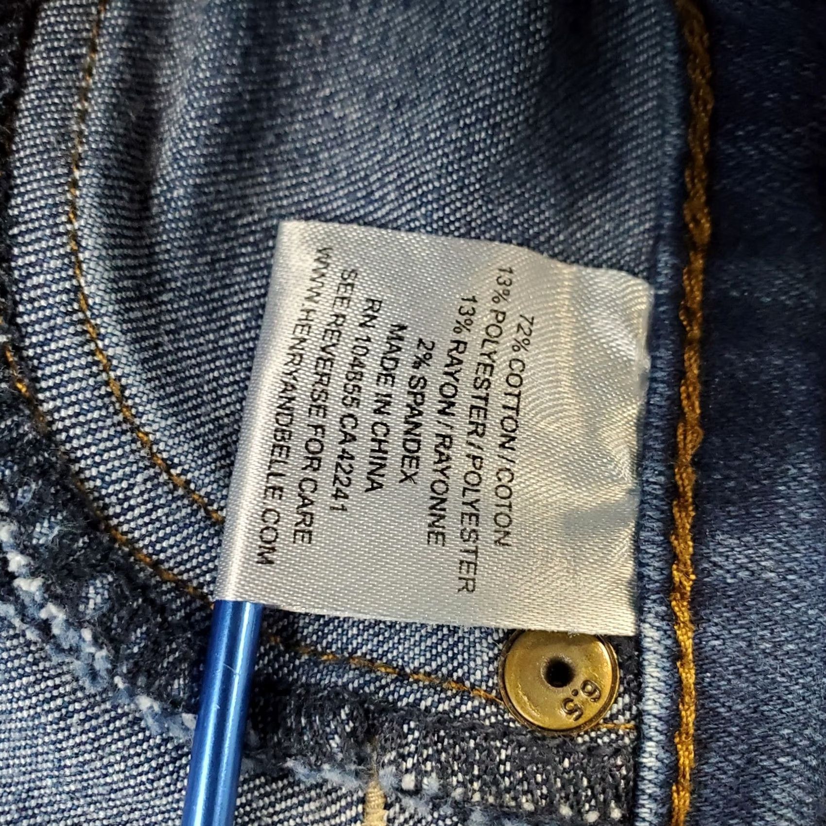 Denime Henry & Belle Jeans Womens 28 Blue Denim Secret Slim Fit Push Stretch Skinny Leg Jeans Size 28" / US 6 / IT 42 - 7 Thumbnail