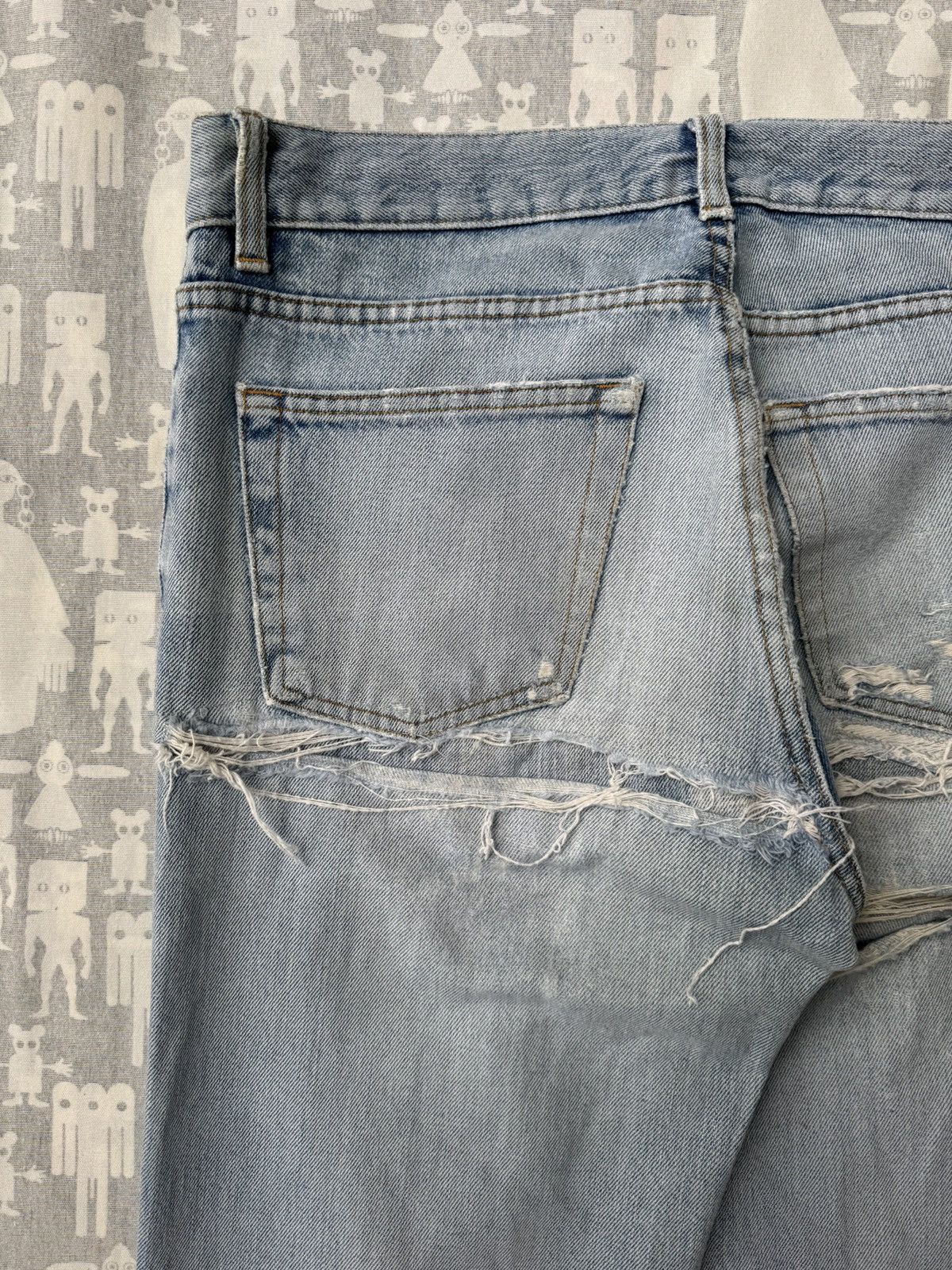 Helmut Lang Helmut Lang 1999 Thrashed Sanded Boot Cut Denim Jeans Size US 32 / EU 48 - 8 Thumbnail