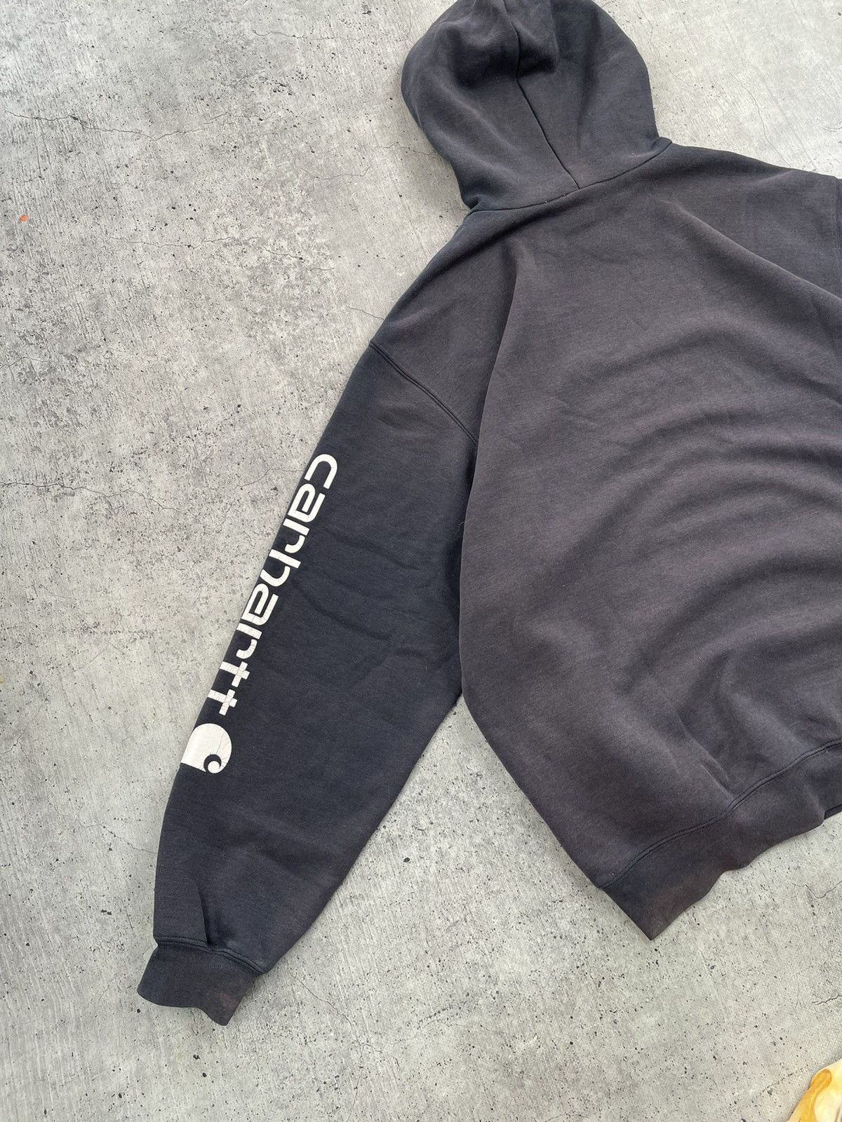 Carhartt CARHARTT Distressed Detroit Big Logo Hoodie Sun-Faded Baggy Size US XL / EU 56 / 4 - 14 Thumbnail
