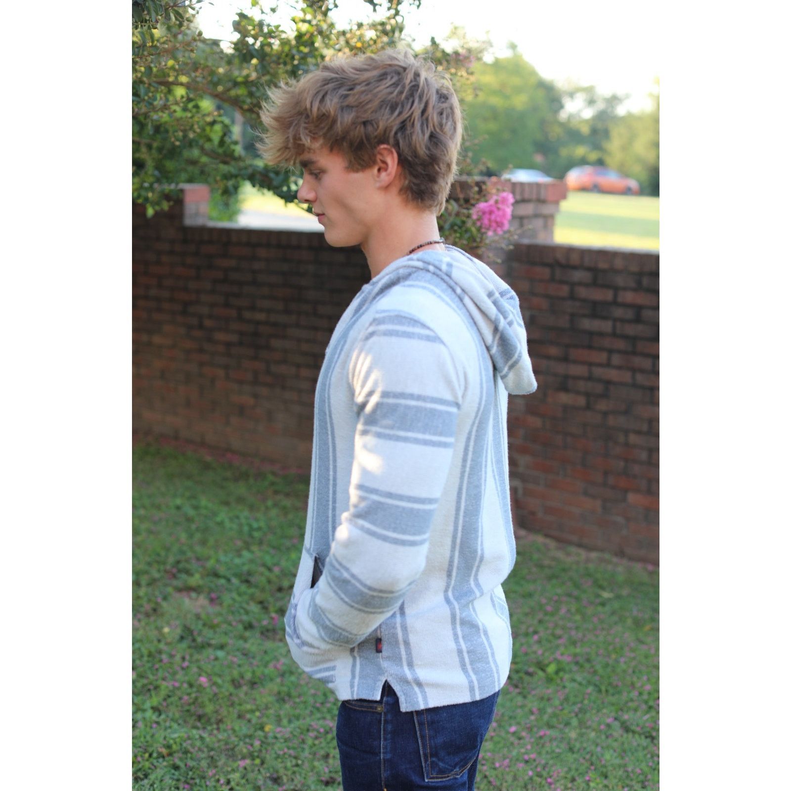 Faherty Faherty - Baja Beach Striped Cotton-Terry Hoodie Blue small Size US S / EU 44-46 / 1 - 2 Thumbnail