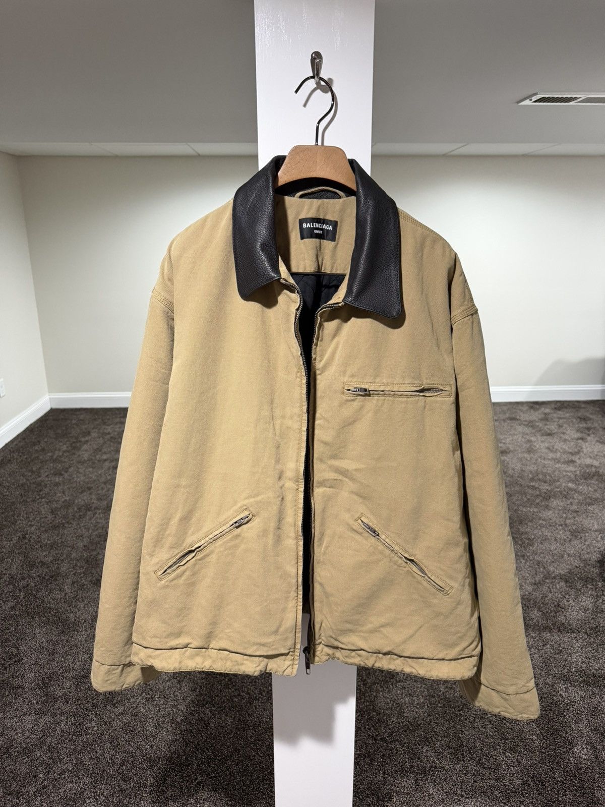 Balenciaga Balenciaga FW21 Demna Canvas Oversized Worker Jacket Size US S / EU 44-46 / 1 - 2 Thumbnail