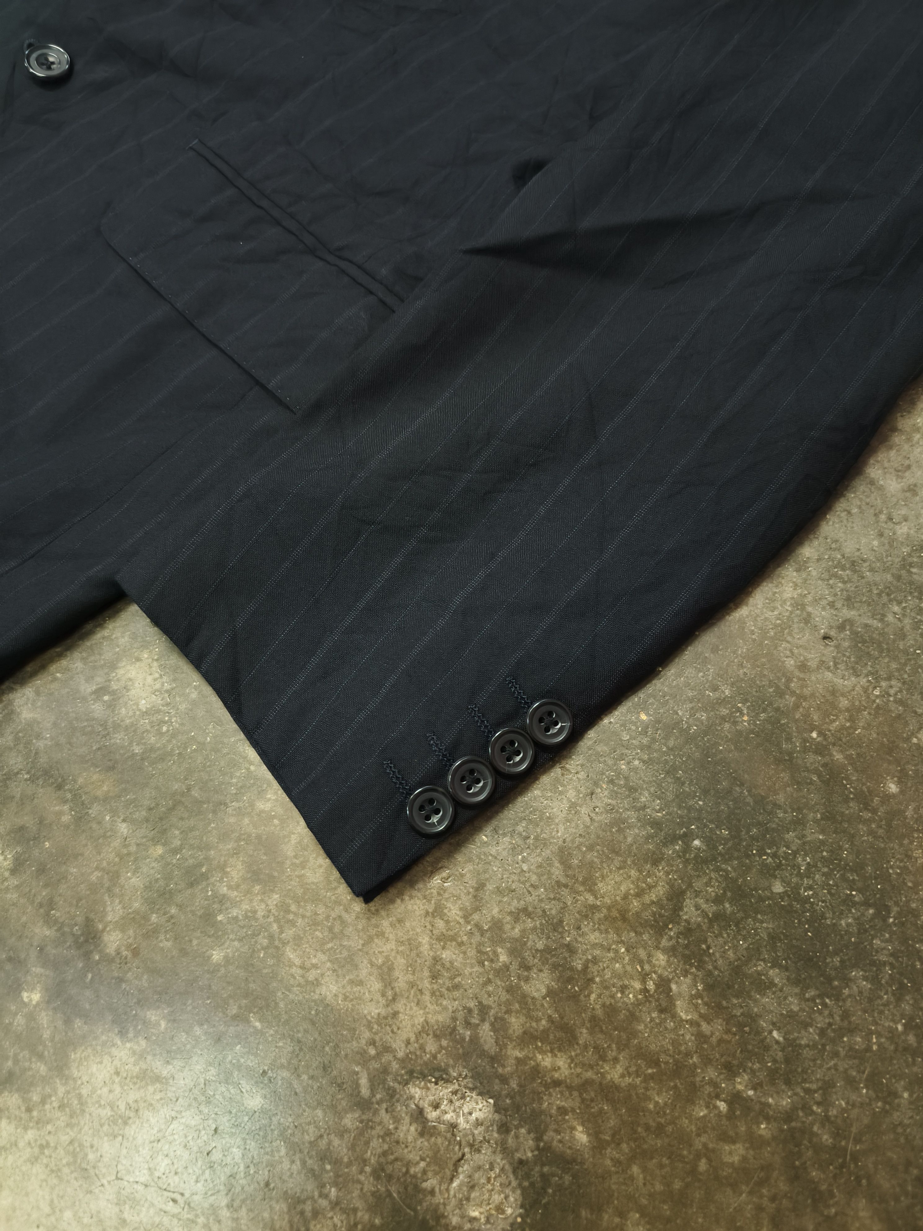 Burberry VTG BURBERRY BLACK PLAID BLAZER JACKET Size 40R - 4 Thumbnail