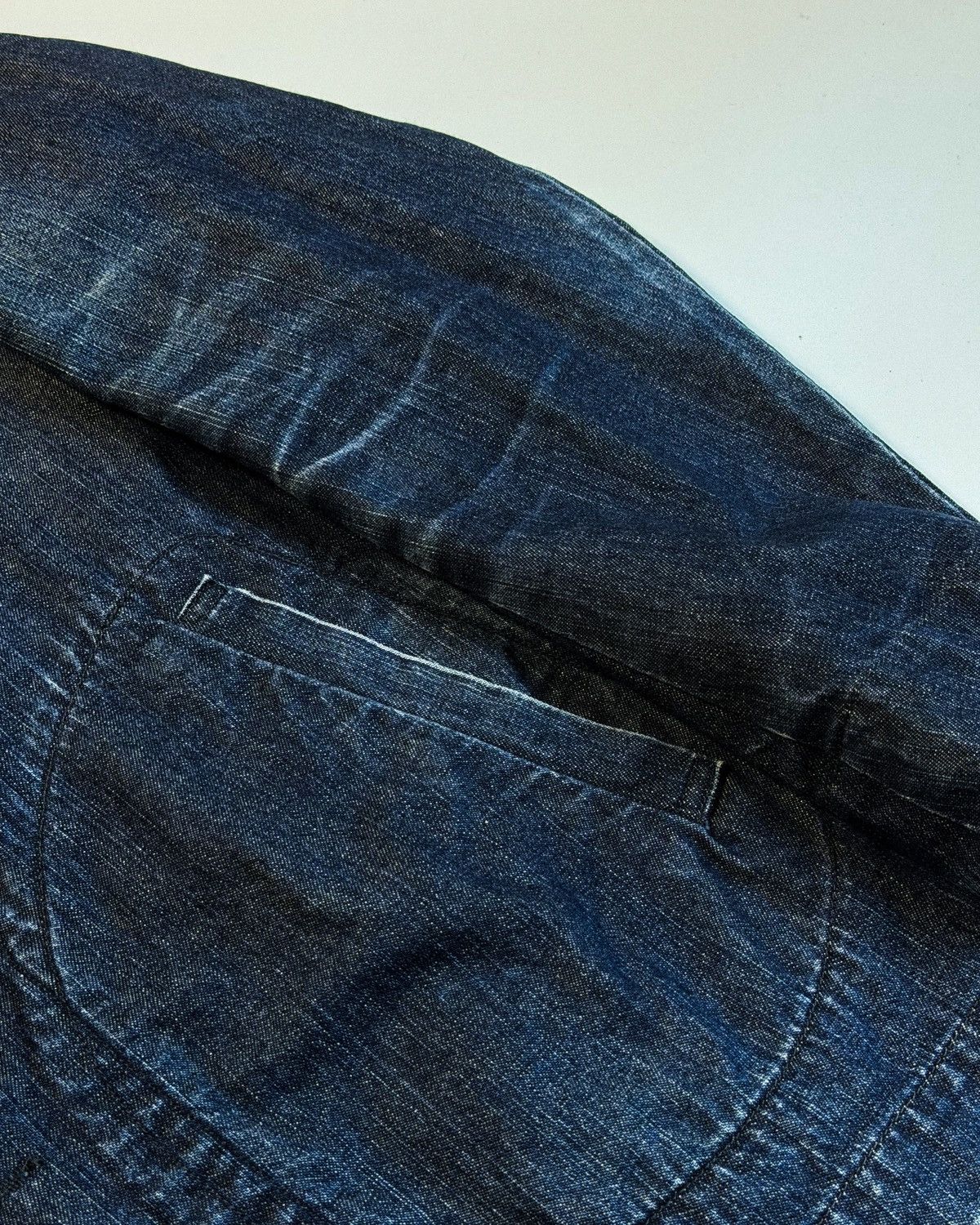 Danton DANTON ROUND COLLAR DENIM JACKET Size US S / EU 44-46 / 1 - 3 Thumbnail
